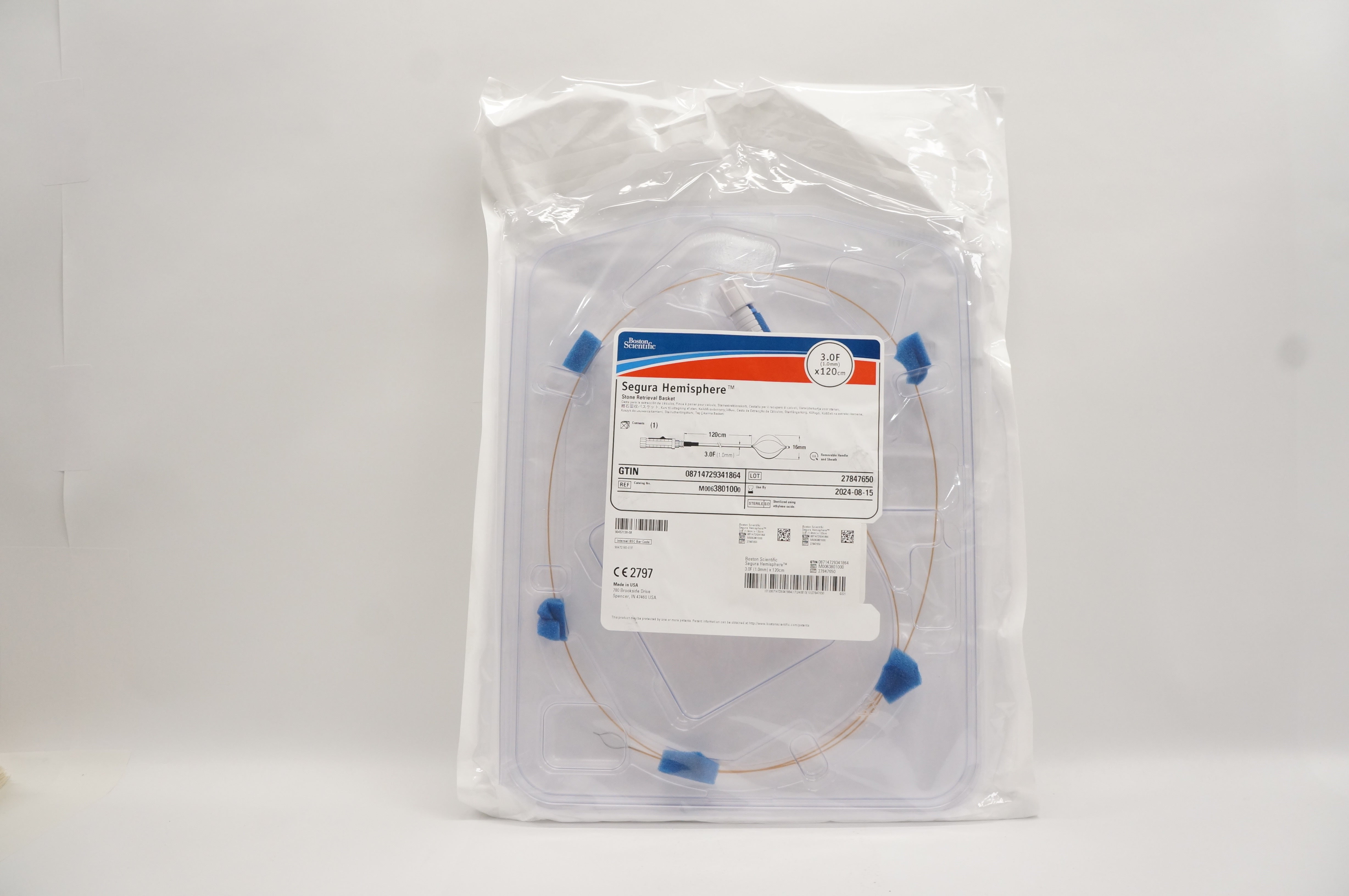 Boston Scientific M0063801000 Segura Hemisphere Retrieval Basket 3.0Fx120cm