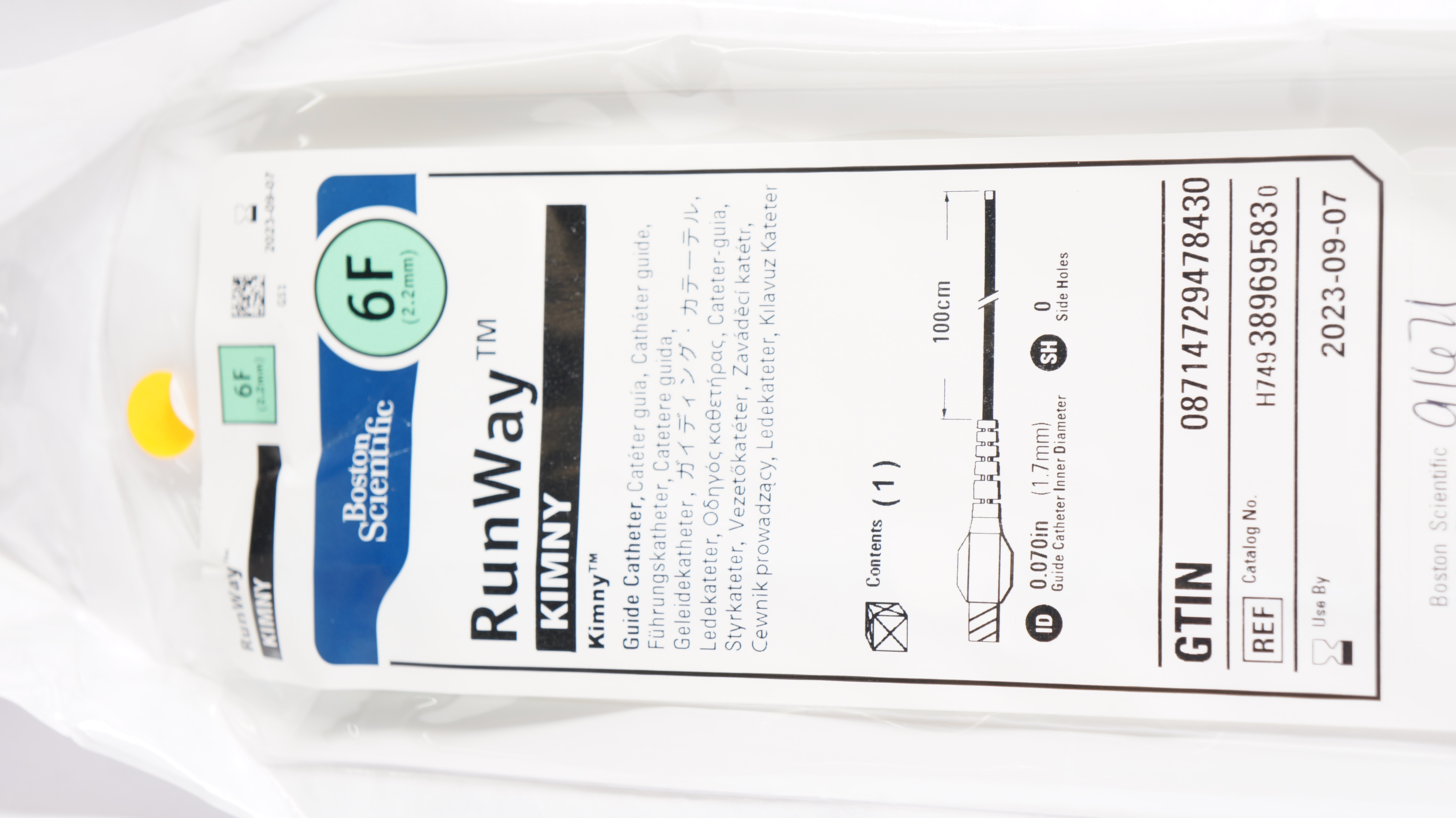 Boston Scientific H749389695830 RunWay Kimny Guide Cath. 6F (x)