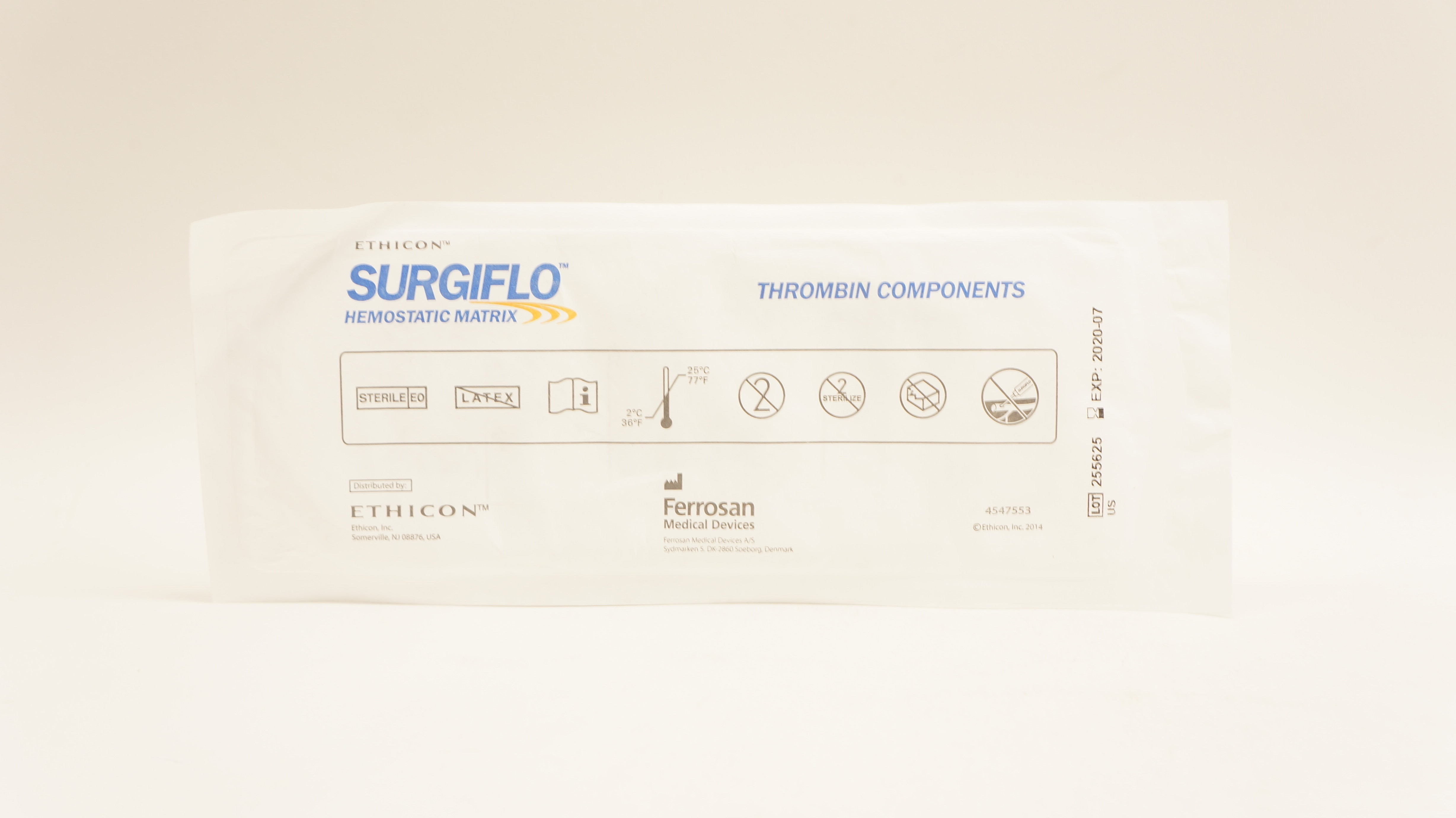 Ethicon 4547553 Ferrosan SurgiFlo Hemostatic Matrix Thrombin Components (x)