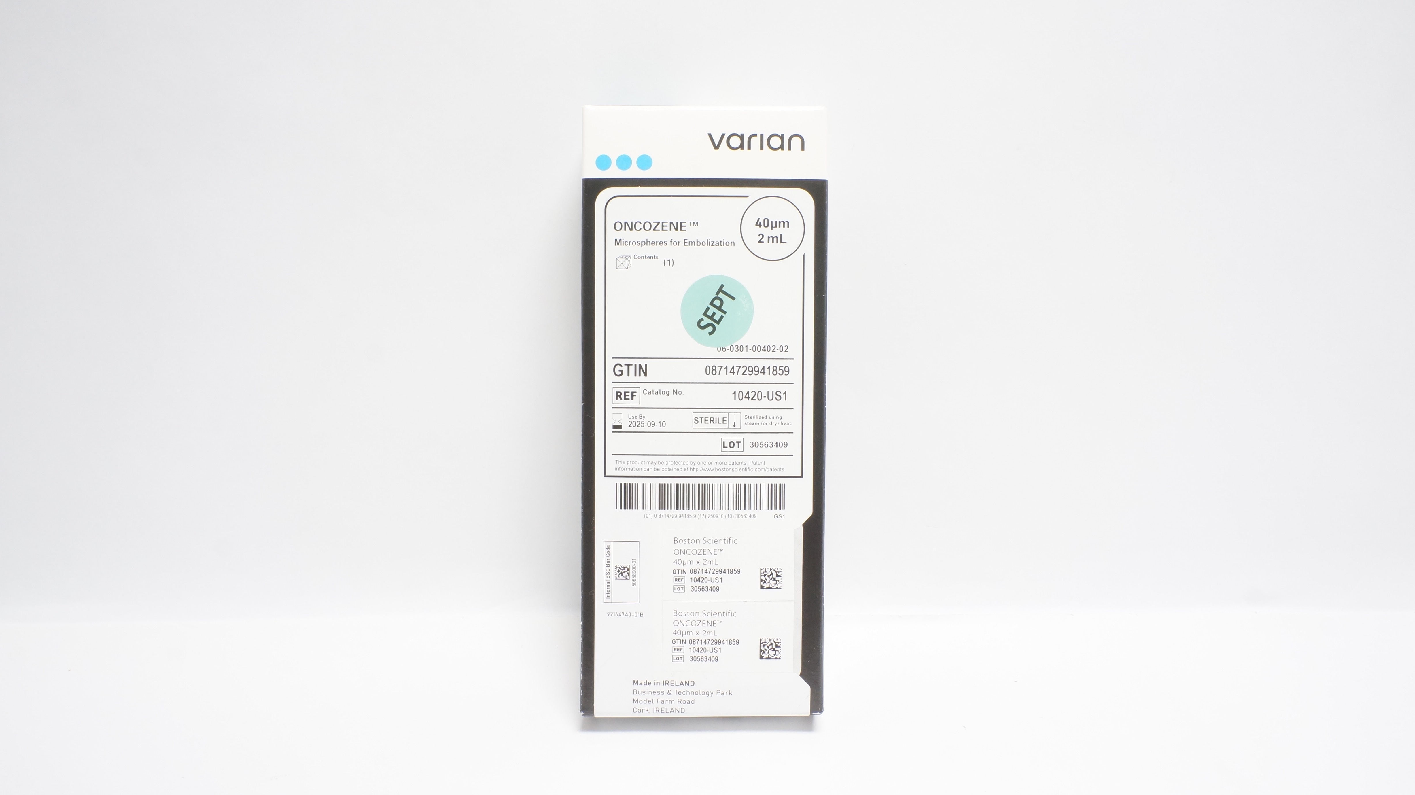 Boston Scientific 10420-US1 Varian Oncozene Microspheres 40µm x 2ml (x)