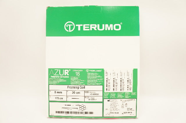 MicroVention 45-680820 Terumo Azur Detachable 18 Peripheral Coil System (x)