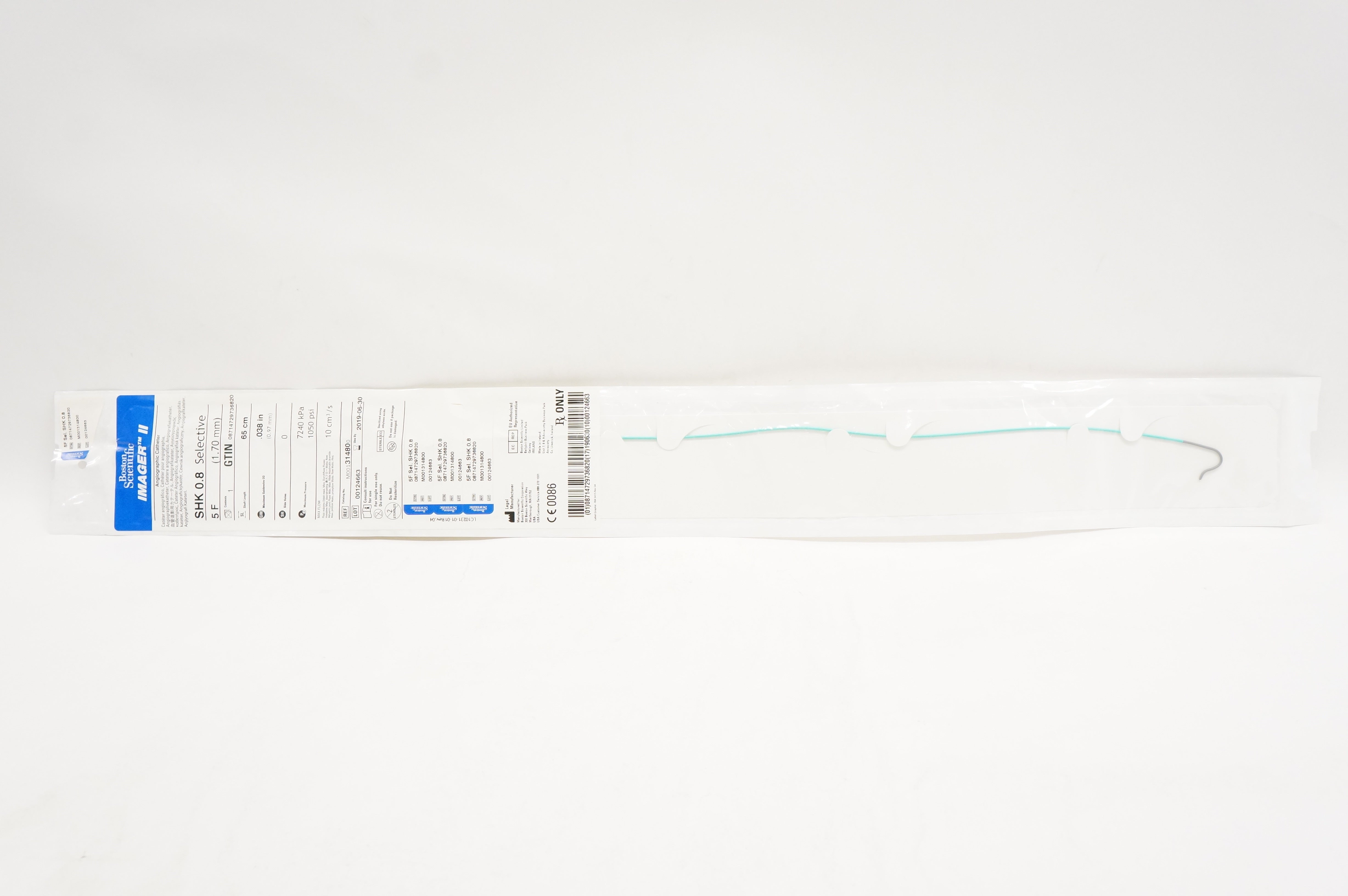 Boston Scientific M001314800 Imager II Angiographic Cath. 5F x65cm x .038inch(x)
