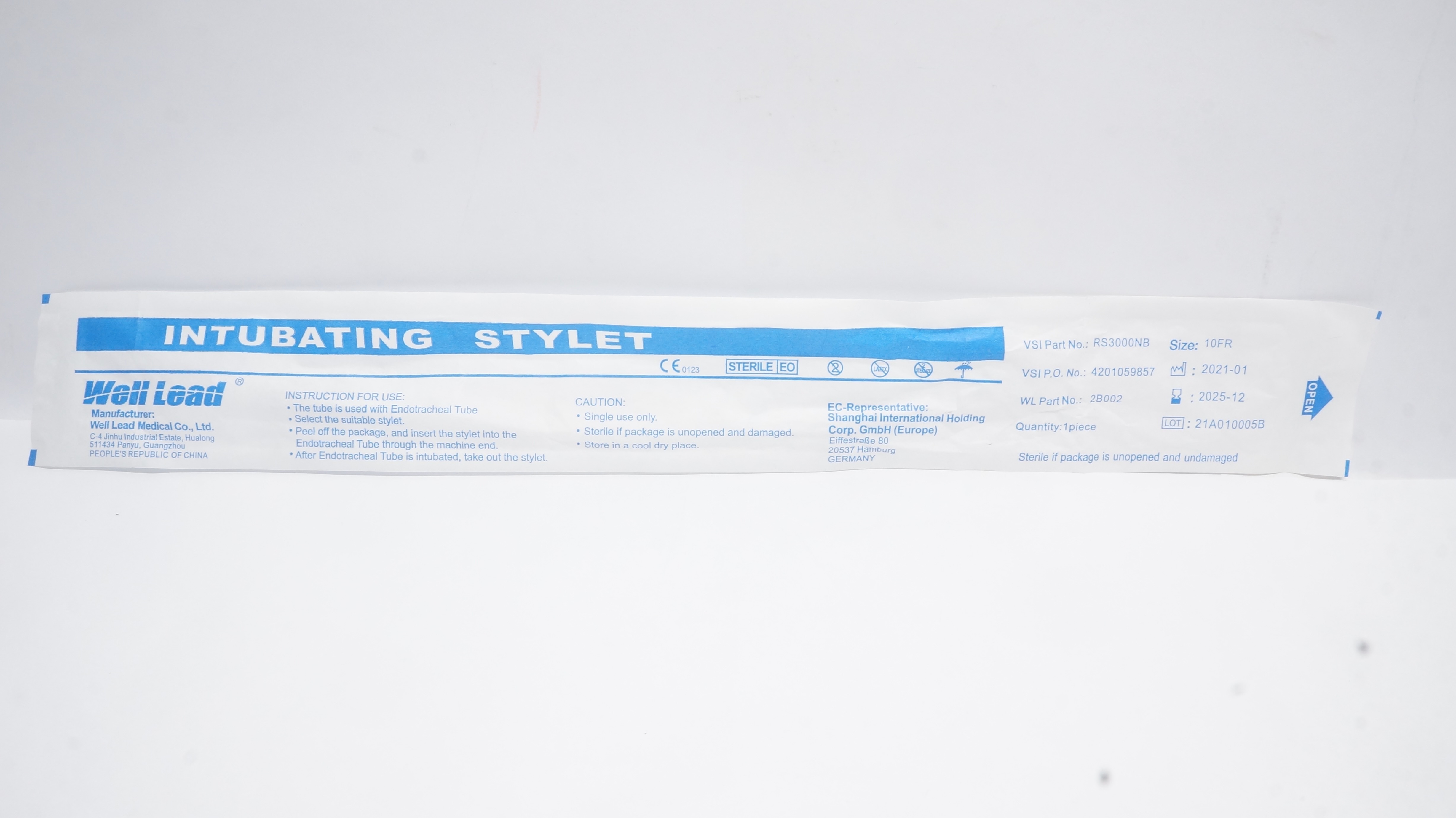 Well Lead RS3000NB Intubating Stylet 10Fr (x)