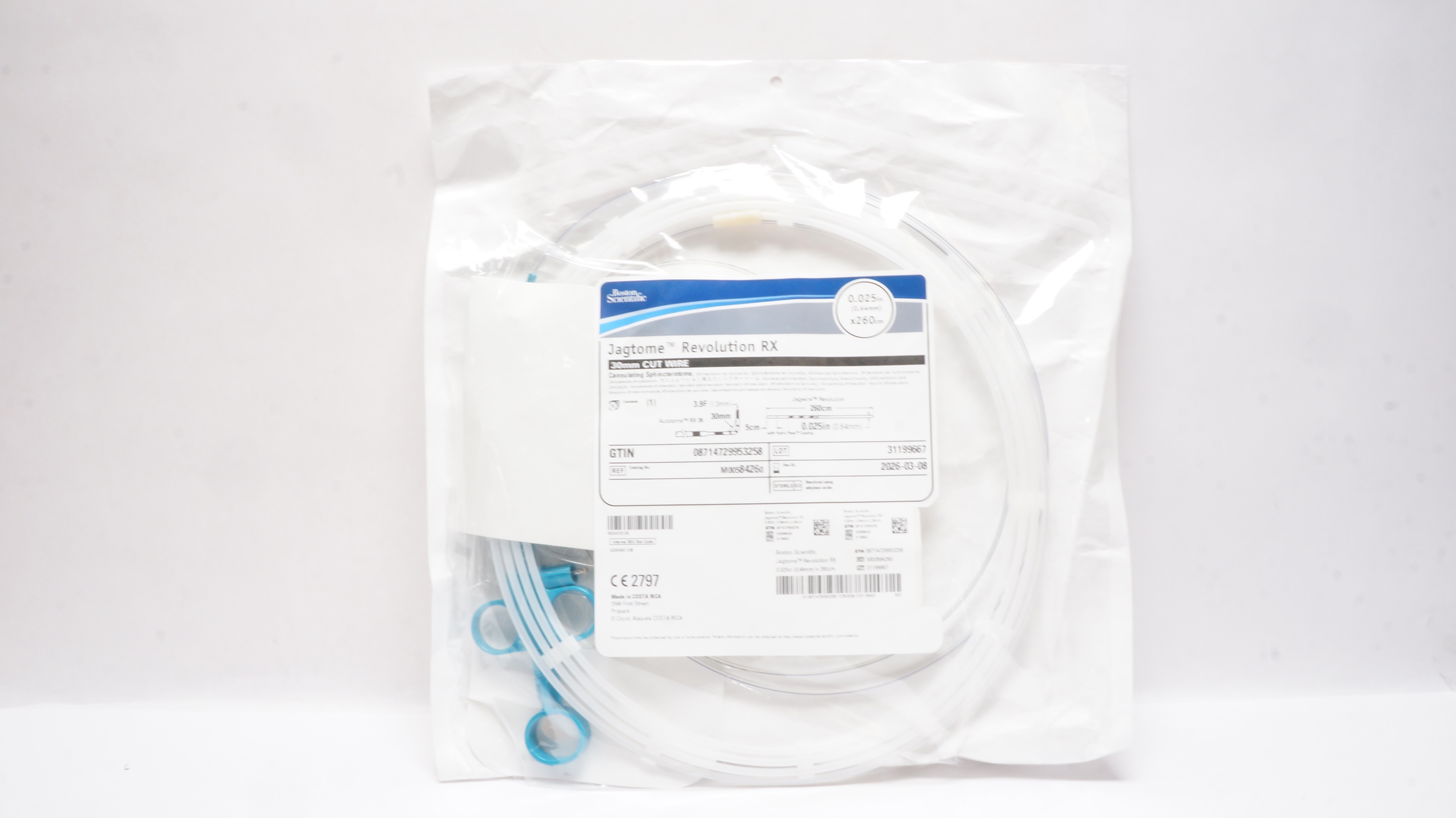 Boston Scientific 8426 Jagtome Revolution RX 30mm CUT Wire, 0.02in. x 260cm