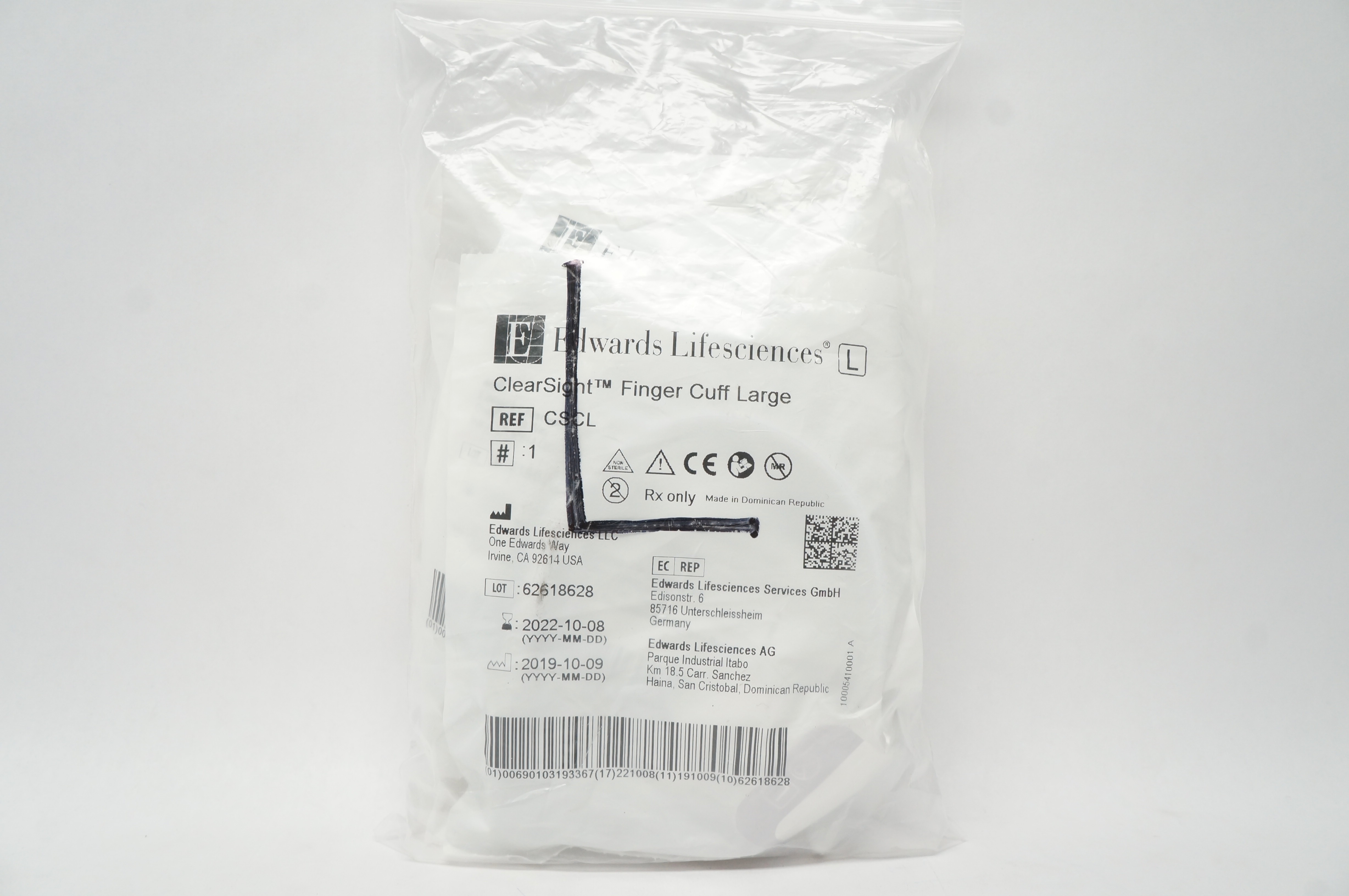 Edwards Lifesciences CSCL ClearSight Finger Cuff Large