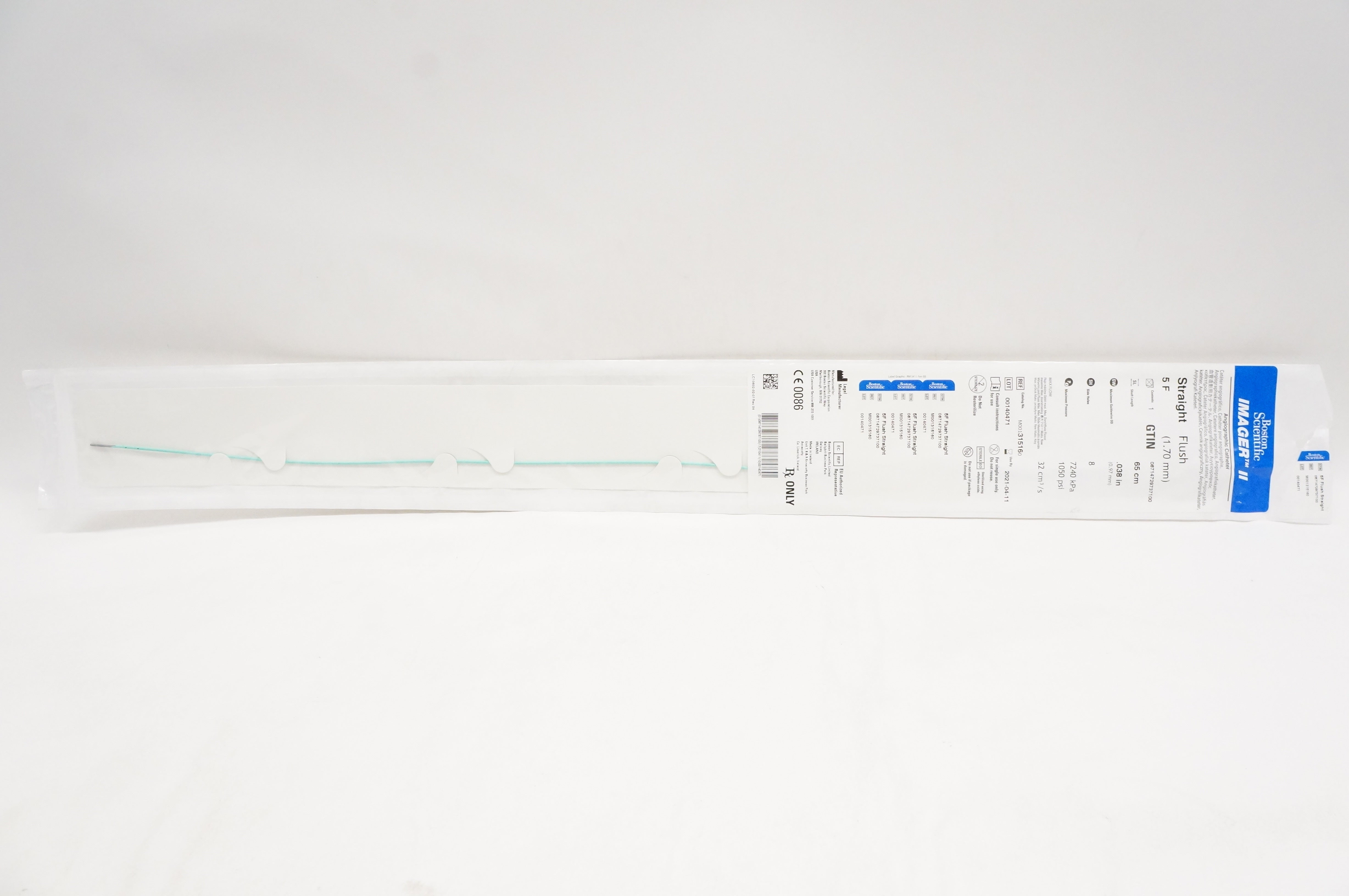 Boston Scientific M001315160 Imager II Angiographic Cath.Straight Flush 5F (x)