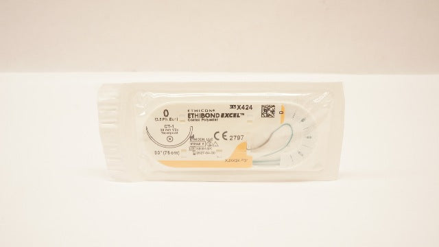 Ethicon Х424 0 Ethibond Excel Coated Polyester CT-1 36mm 1/2c Taperpoit 30inch