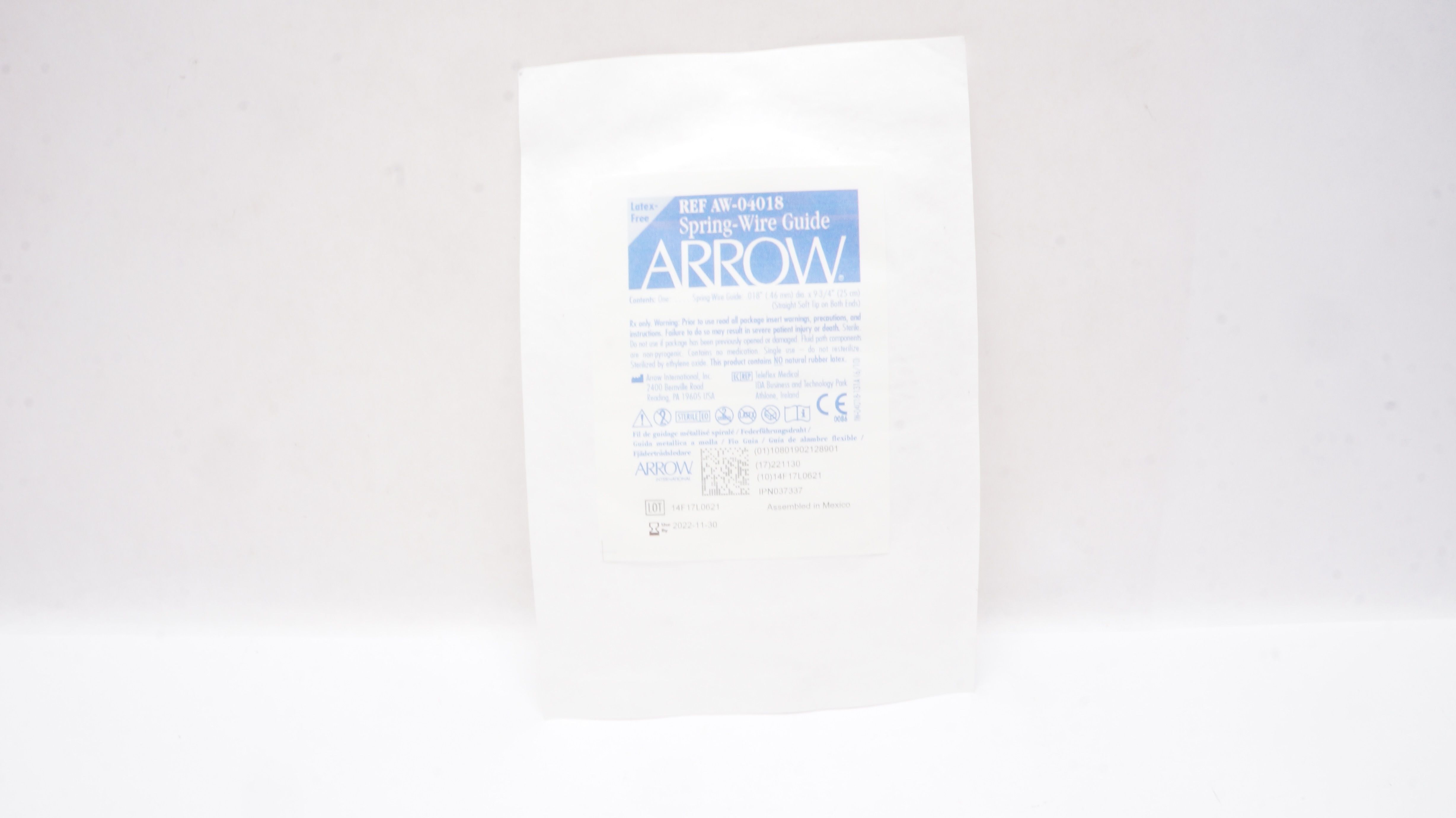 Arrow AW-04018 Spring-Wire Guide .018inch dia. x 9-3/4inch Straight Soft Tip (x)