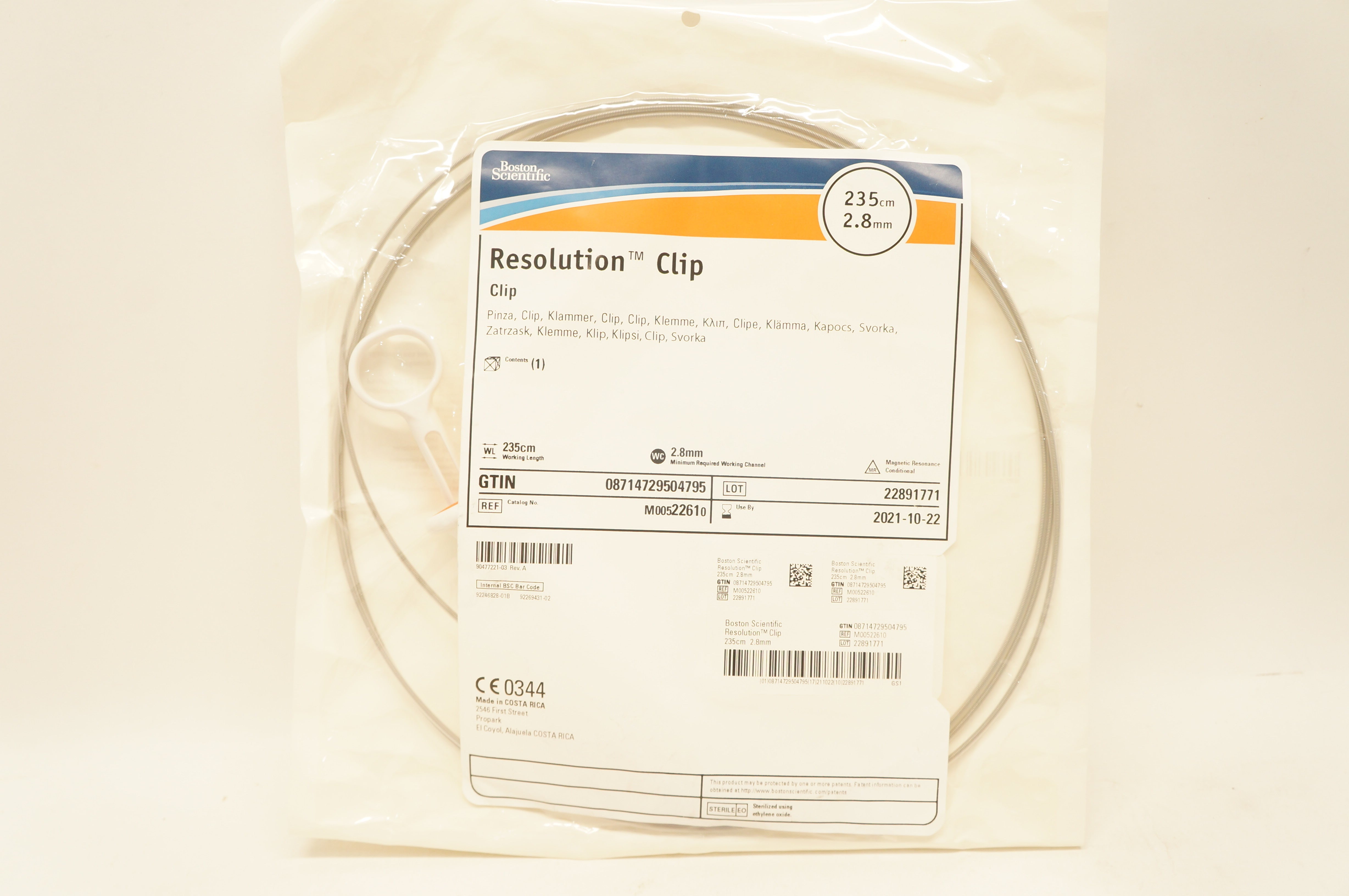 Boston Scientific M00522610 Resolution Clip 235cm x 2.8mm (x)