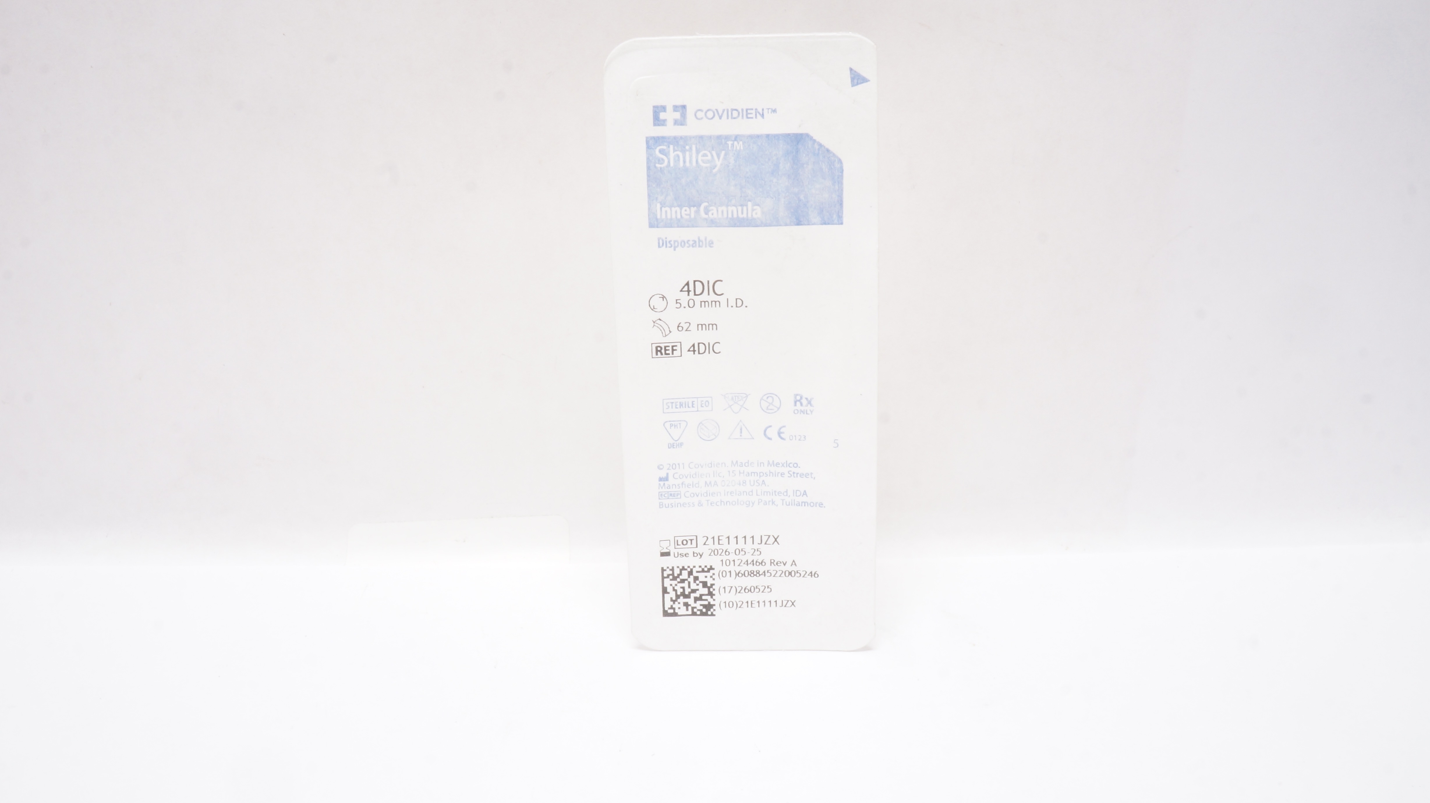 Covidien 4DIC Shiley Inner Cannula, Disposable, 5.0mm x 62mm