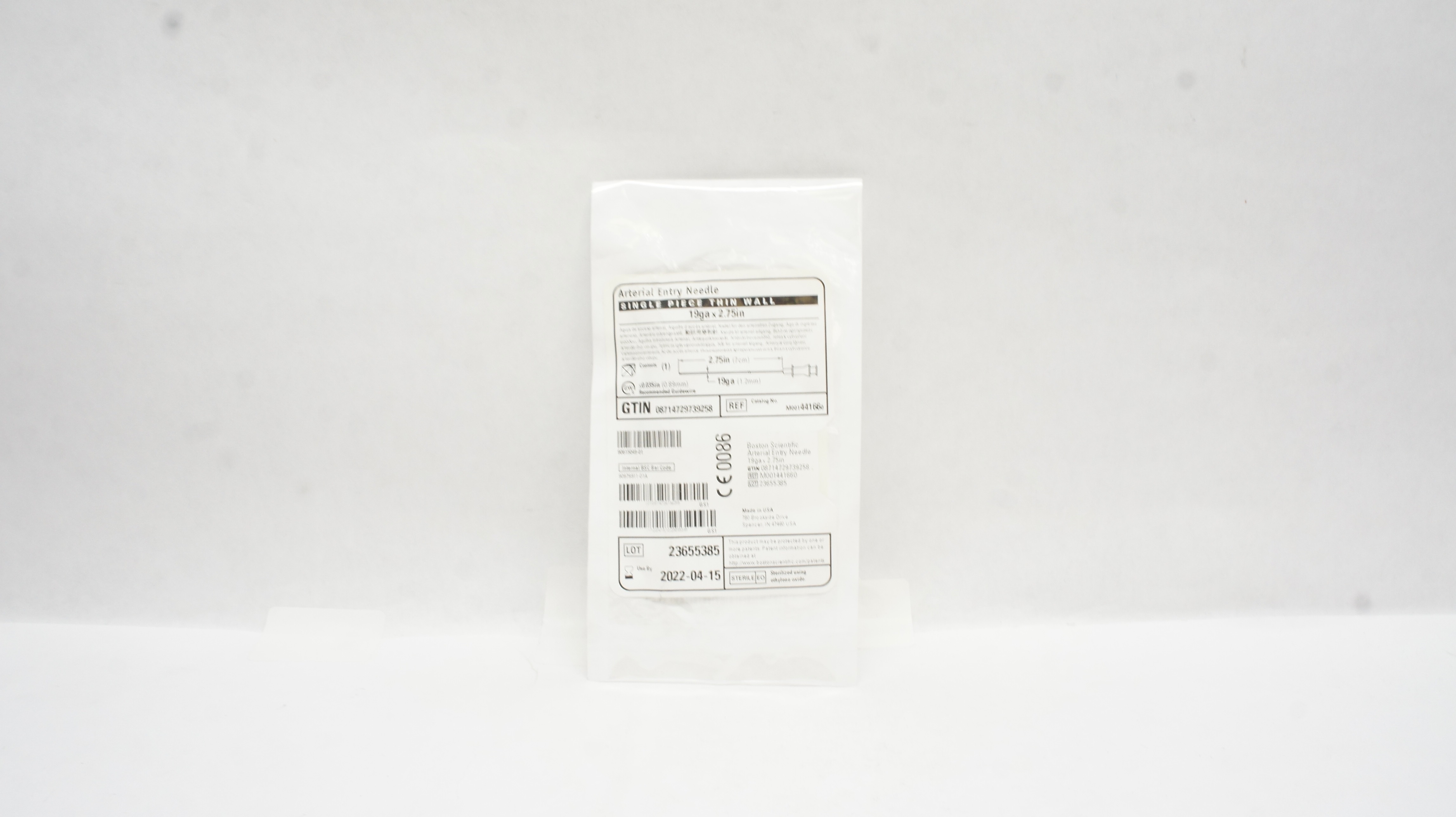Boston Scientific 44166 Arterial Entry Ndle. 19ga x 2.75inch (x)