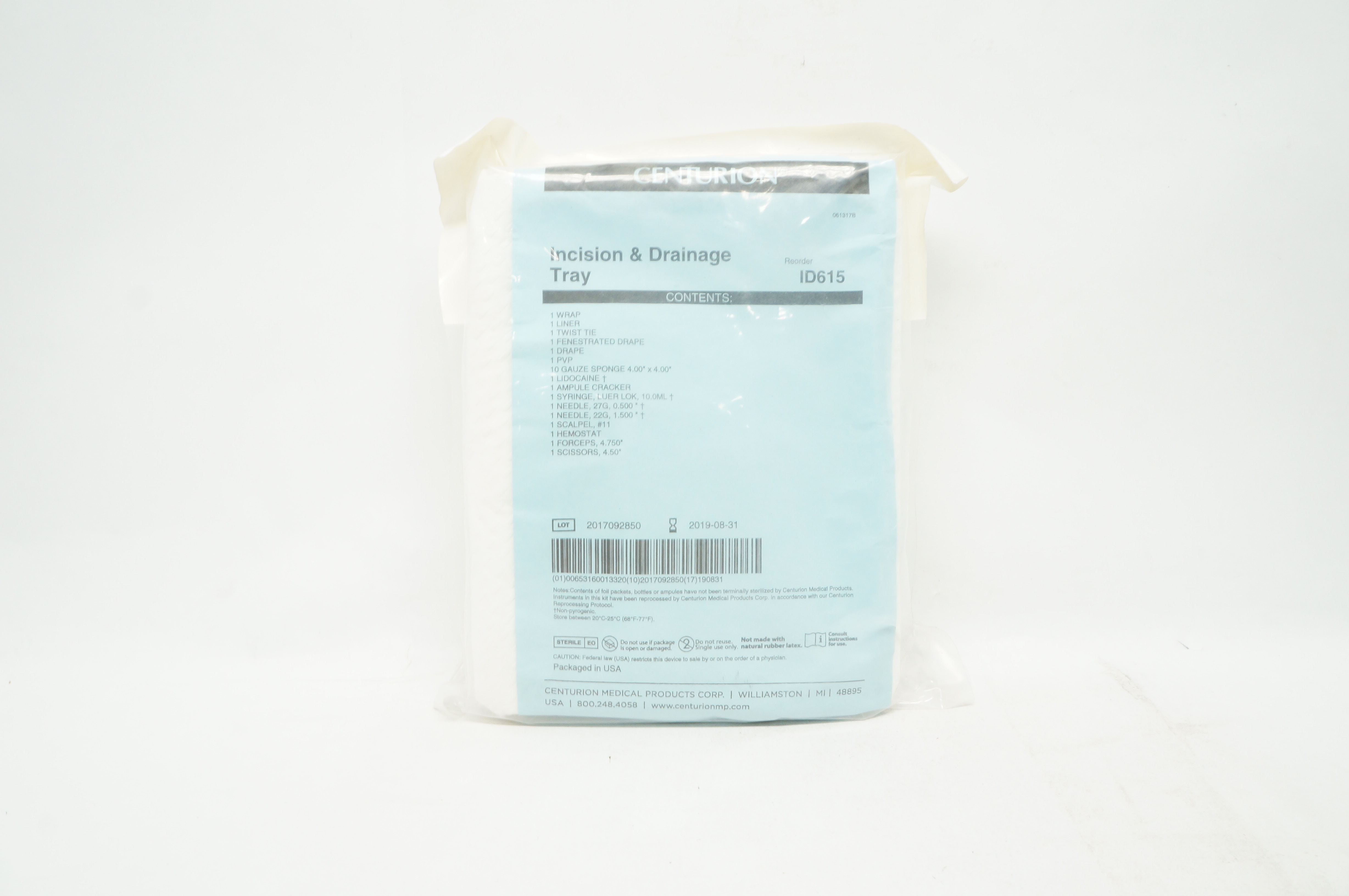Centurion ID615 Incision & Drainage Tray (x)