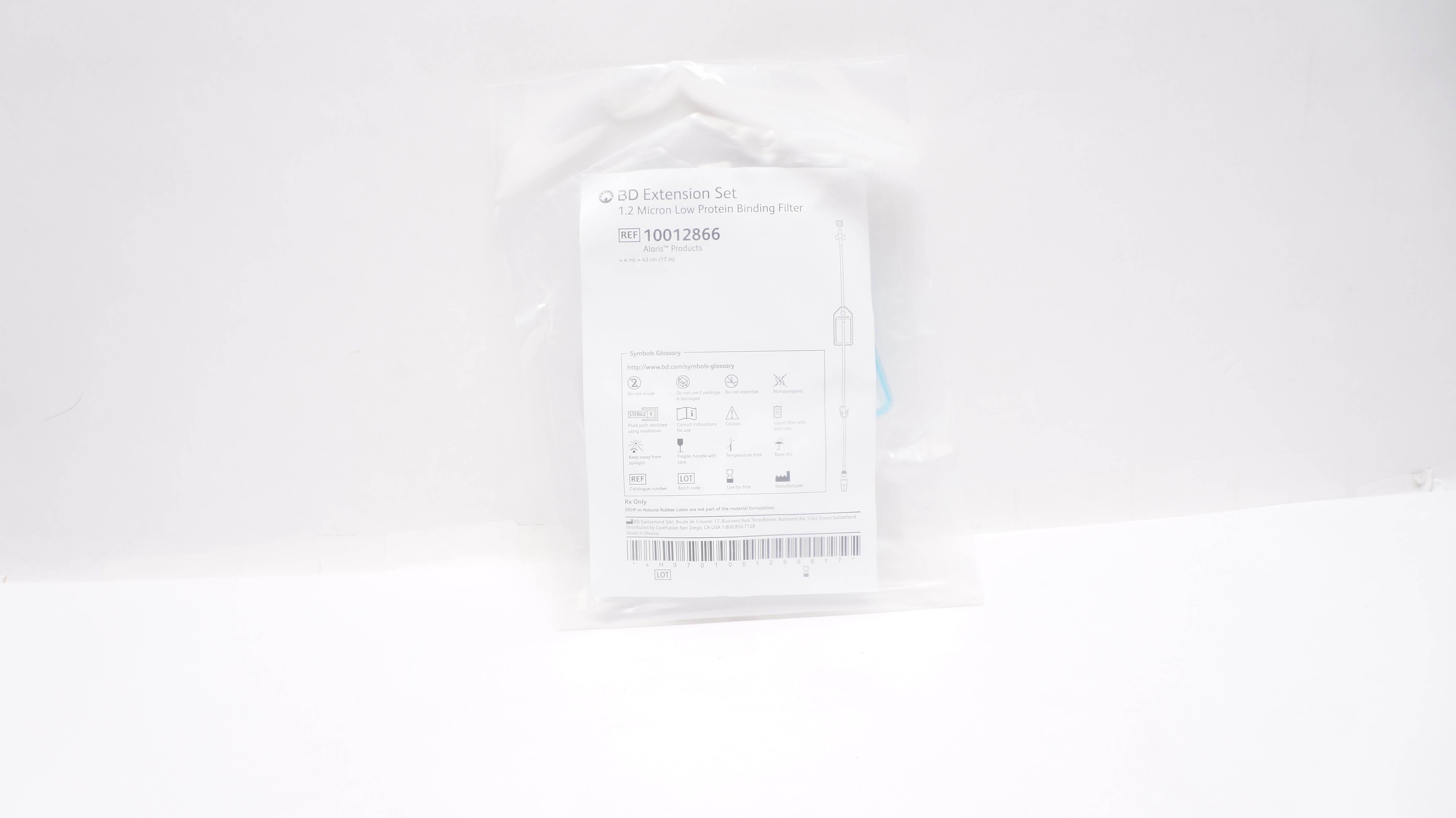 BD 10012866 Extension Set 1.2 Micron Low Protein Binding Filter 4ml x 17inch