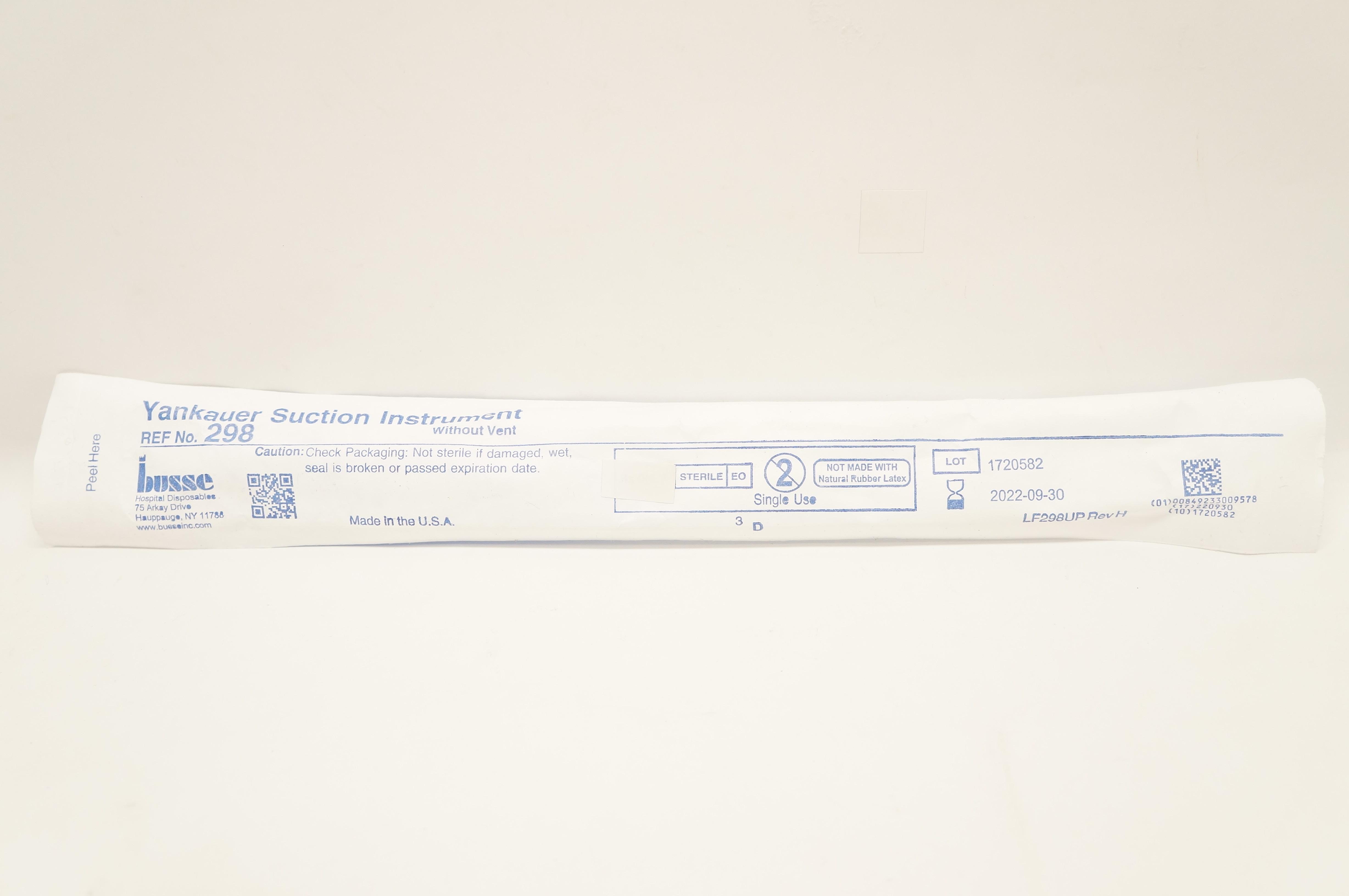 Busse 298 Yankauer Suction Instrument Without Vent (x)