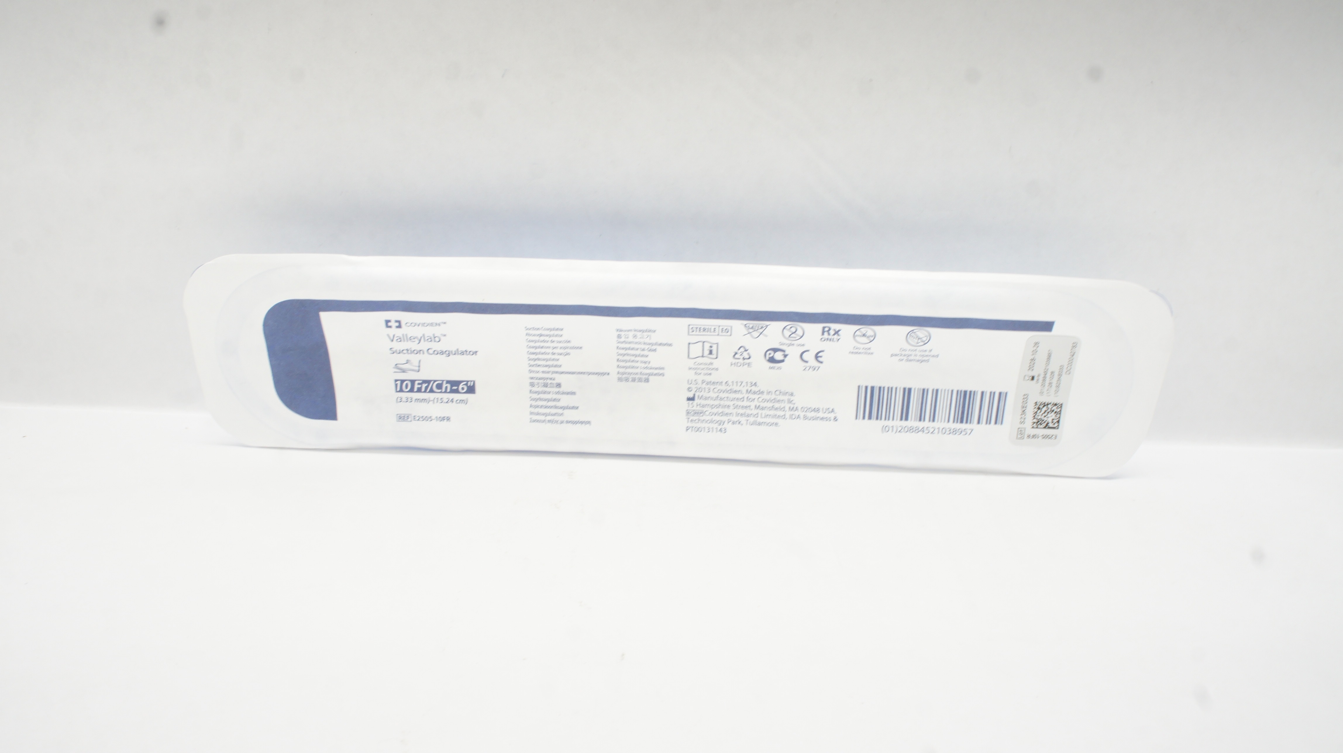 Covidien E2505-10FR ValleyLab Suction Caogulator 10Fr/Ch x 6 inch