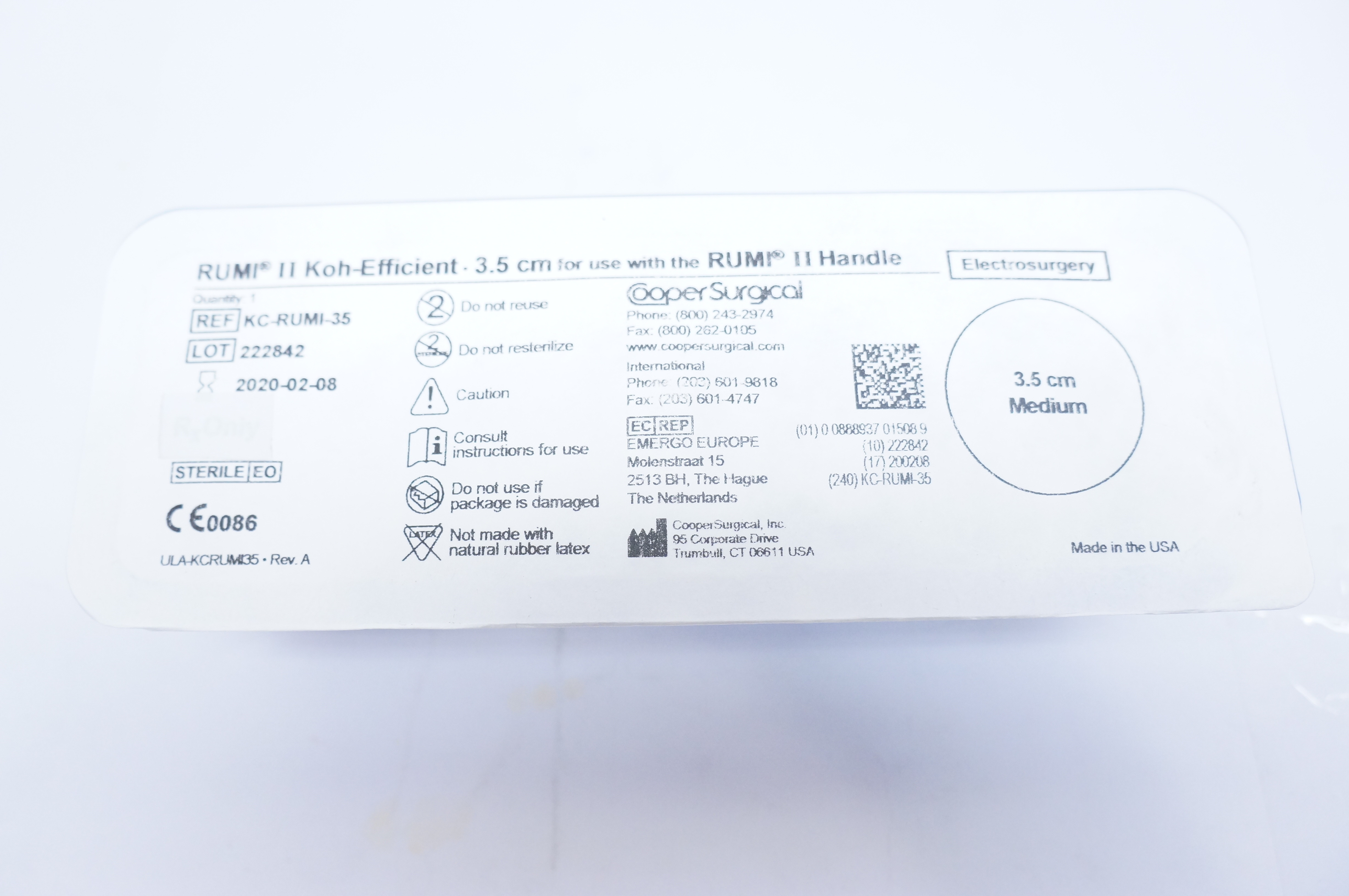 Cooper Surgical KC-RUMI-35 RUMI II Koh-Efficient 3.5cm, Medium (x)