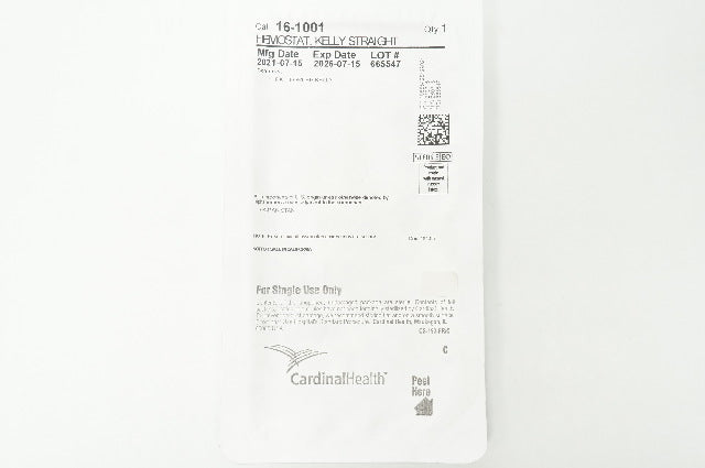 Cardinal Health 16-1001 Hemostat, Forcep Kelly Straight (x)
