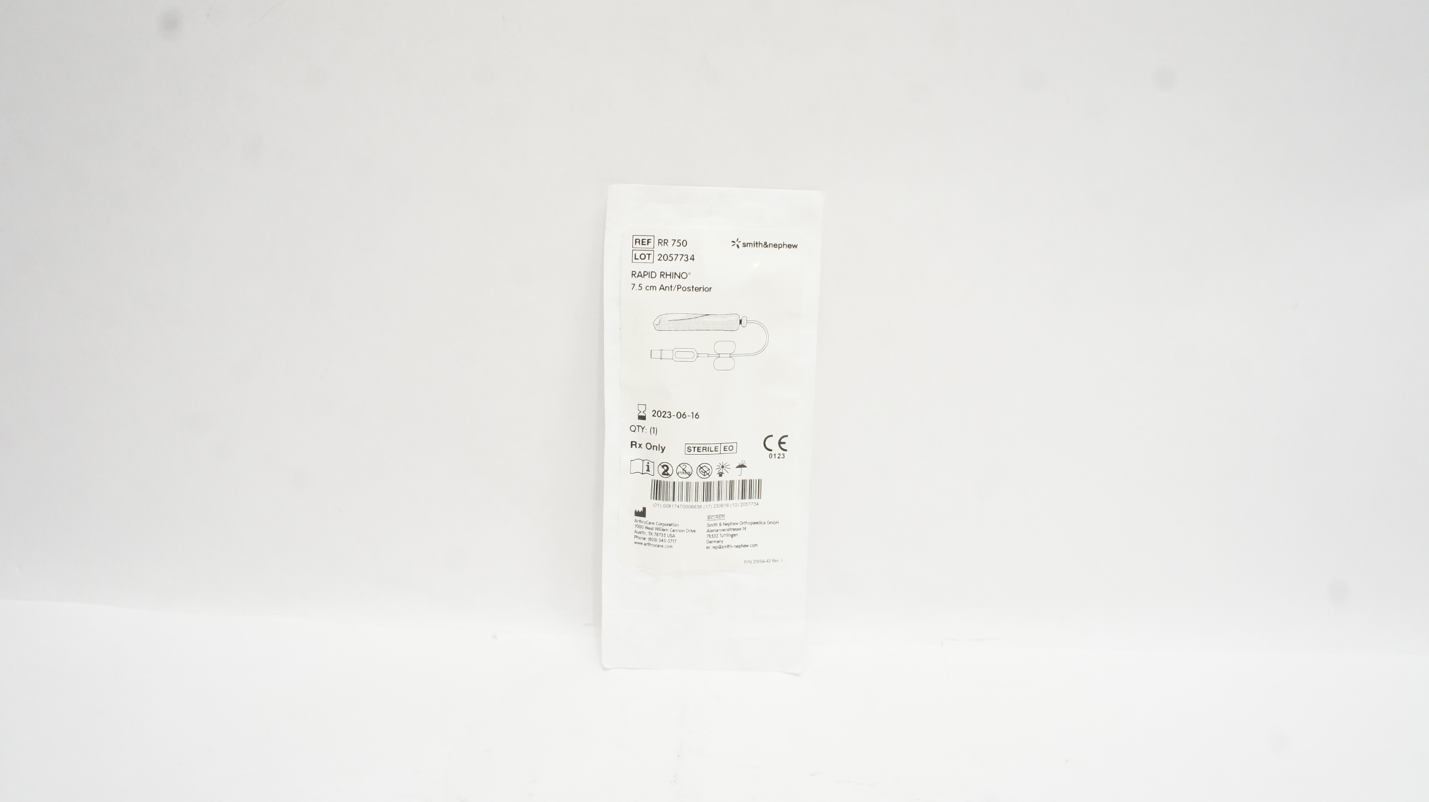 Smith&Nephew RR750 Rapid Rhino Anterior/Posterior Epistaxis Device 7.5cm (x)