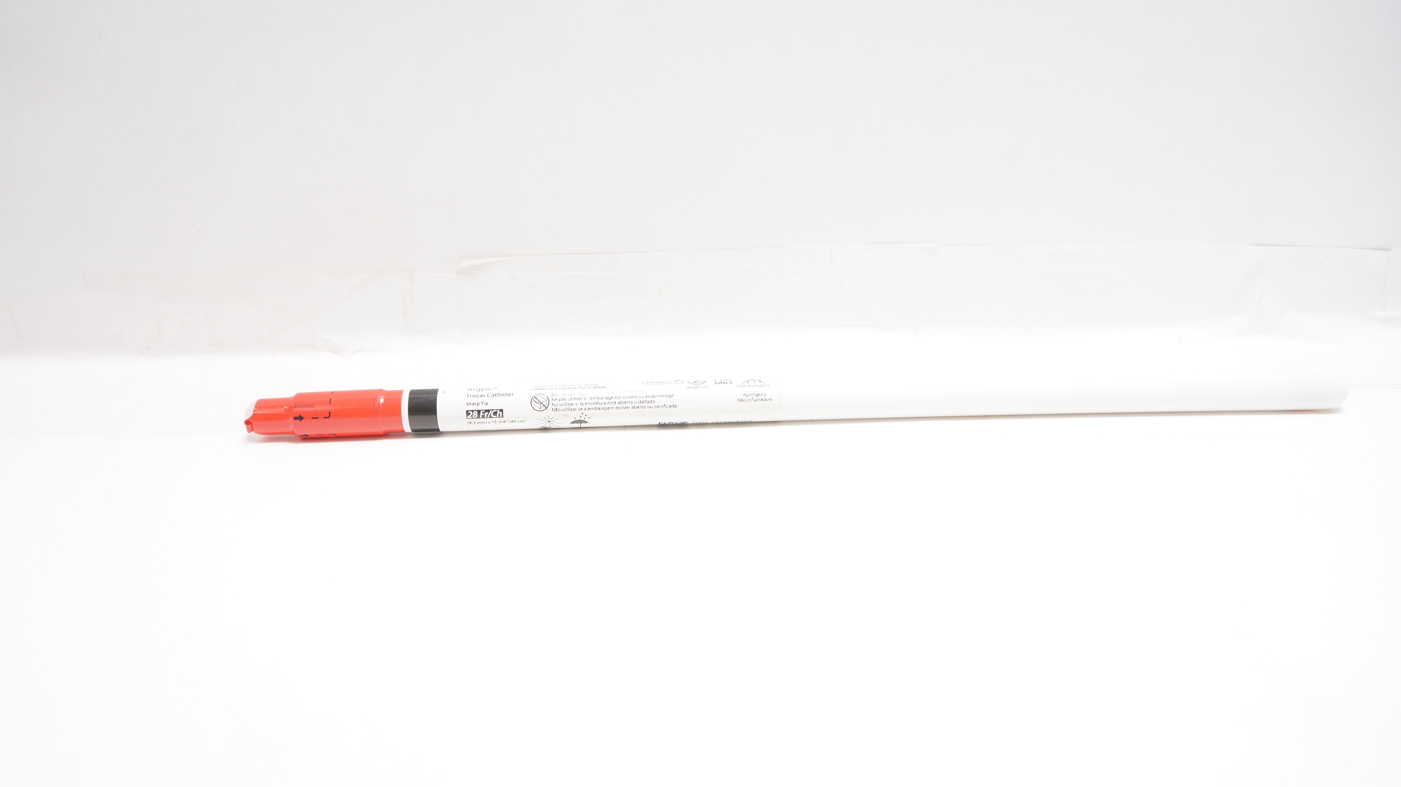 Covidien 8888561068 Argyle Trocar Cath. Sharp Tip 28Fr/Ch x 15-3/4inch