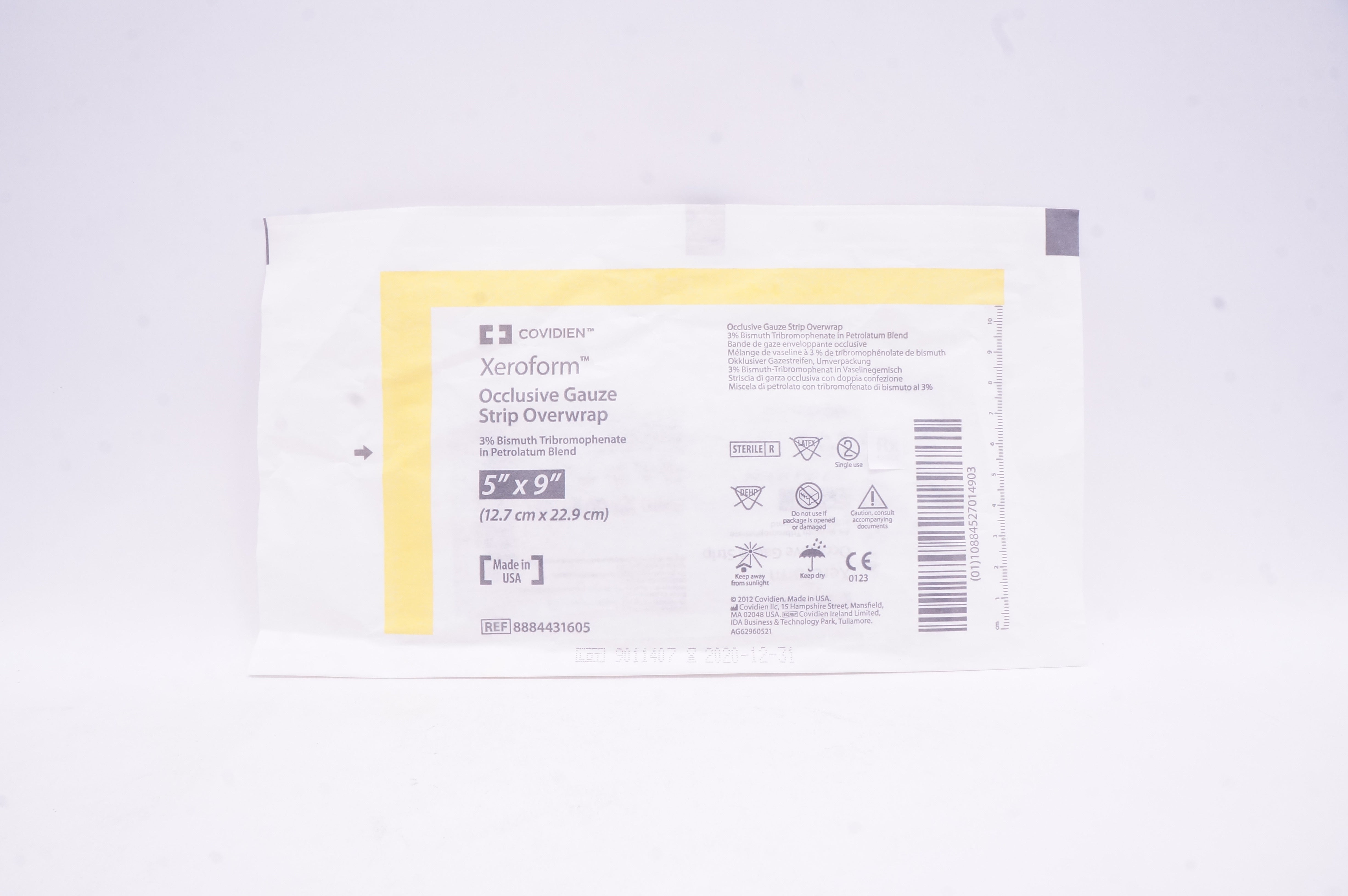 Covidien 8884431605 Xeroform Occlusive Gauze Strip Overwrap 5inch x 9inch (x)