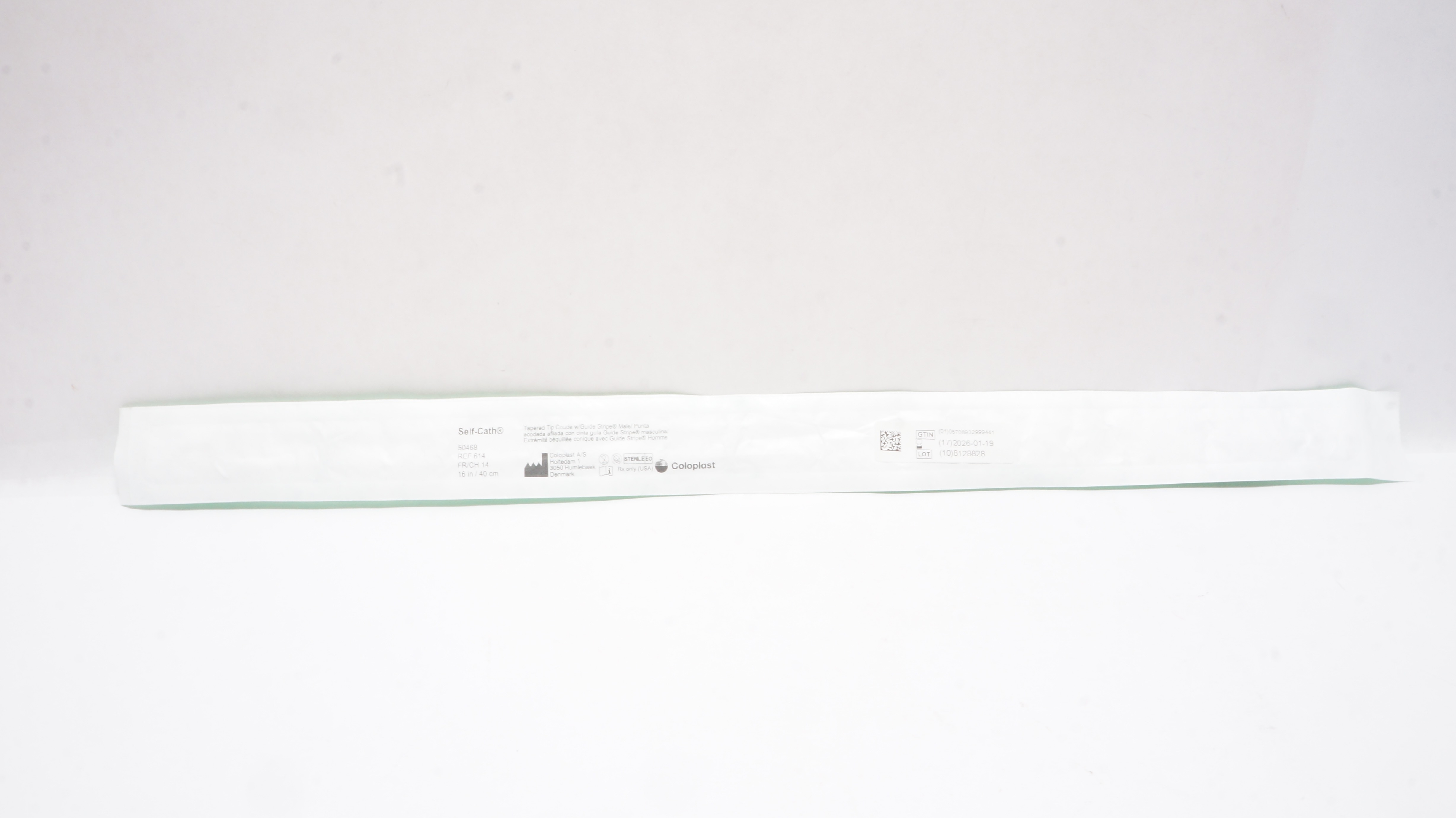 Coloplast 614 Self-Cath Tapered Tip Coude 14Fr/Ch x 16in x 40cm