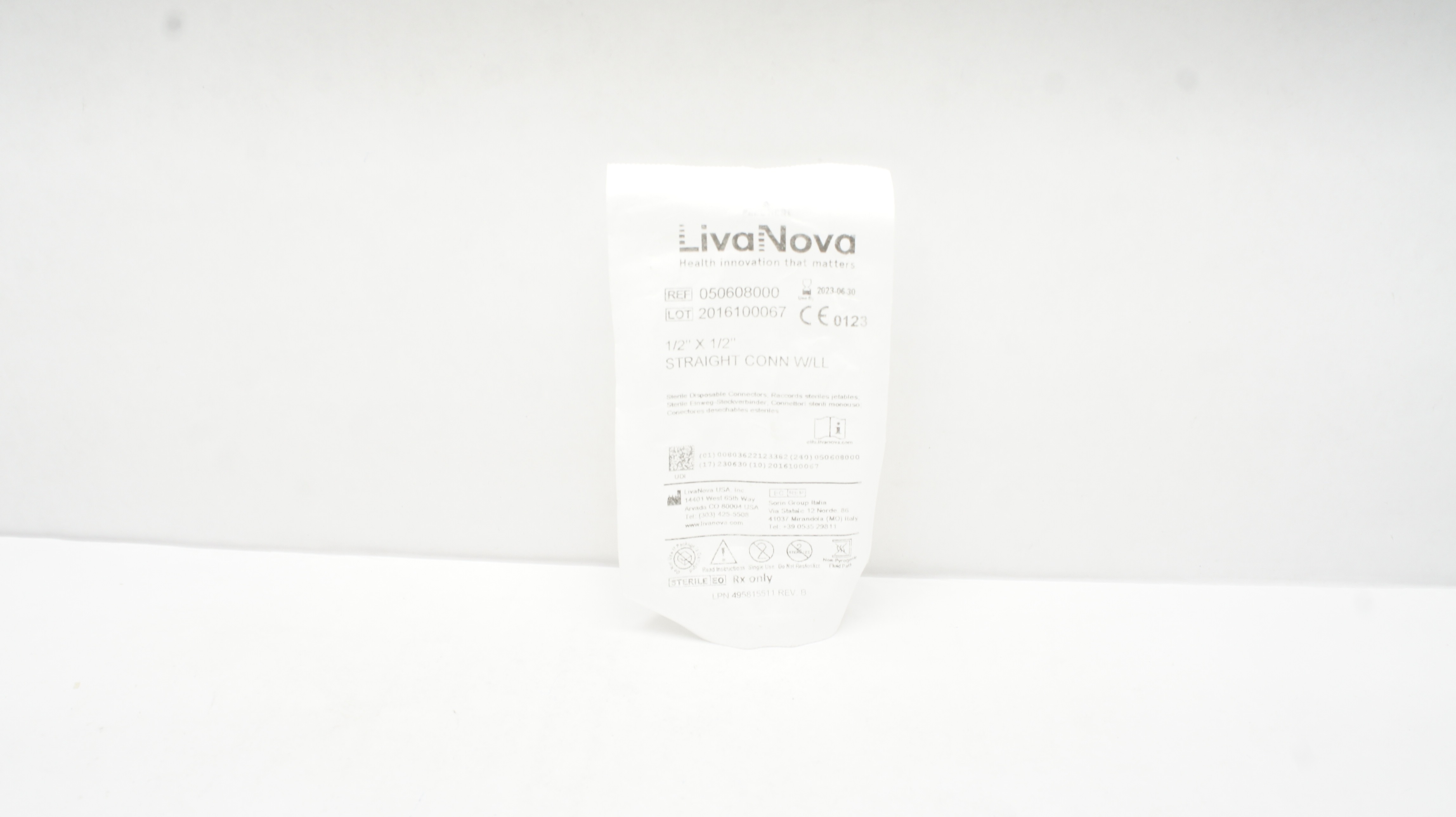 Sorin Group 050608000 LivaNova Sterile Disposable Connectors 1/2 x 1/2inch (x)