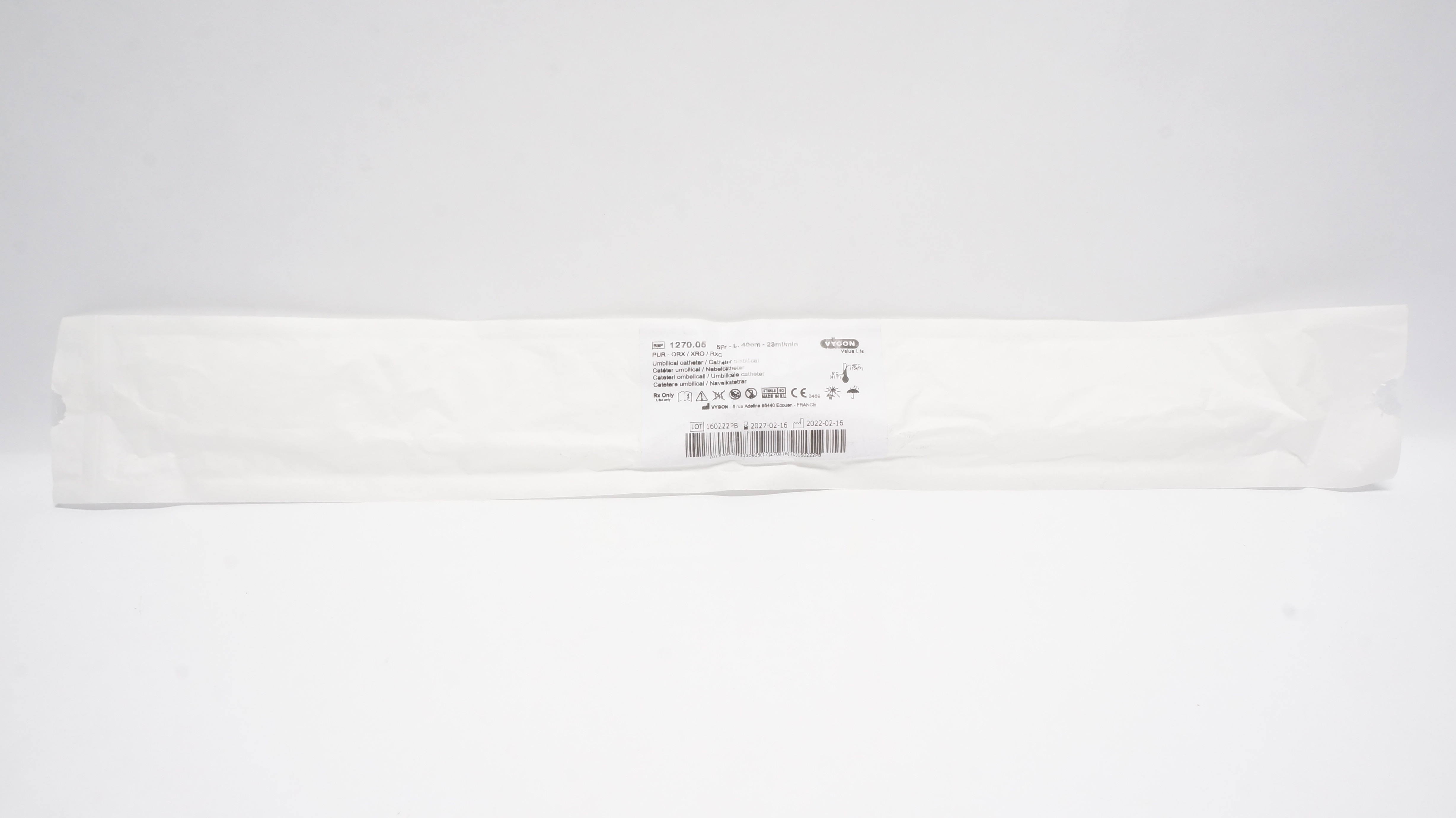 Vygon 1270.05 Umbilical Cath. PUR-ORX 5Fr x 40cm