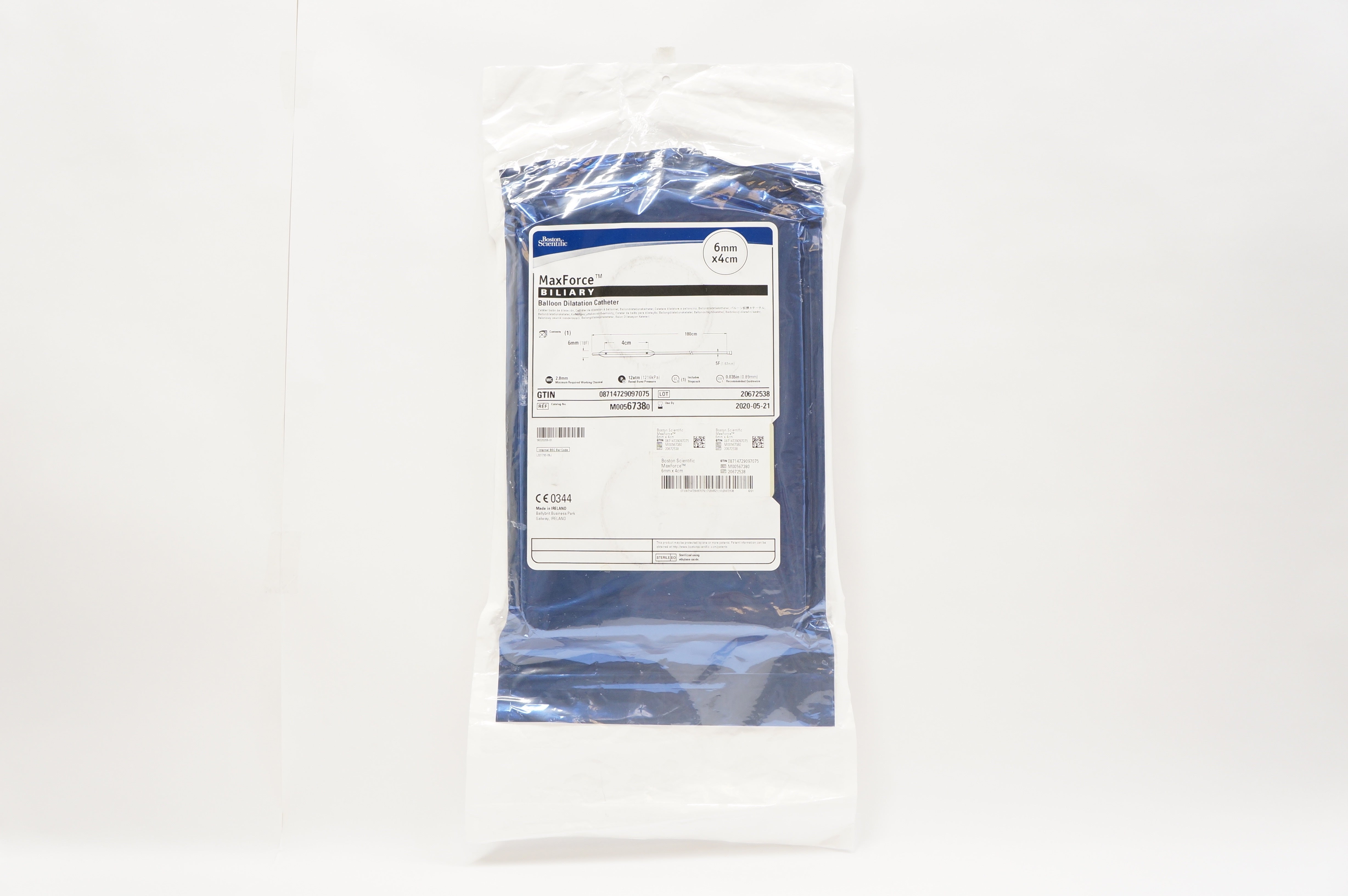 Boston Scientific M00567380 MaxForce Biliary Balloon Dilatation Cath.6mmx4cm (x)