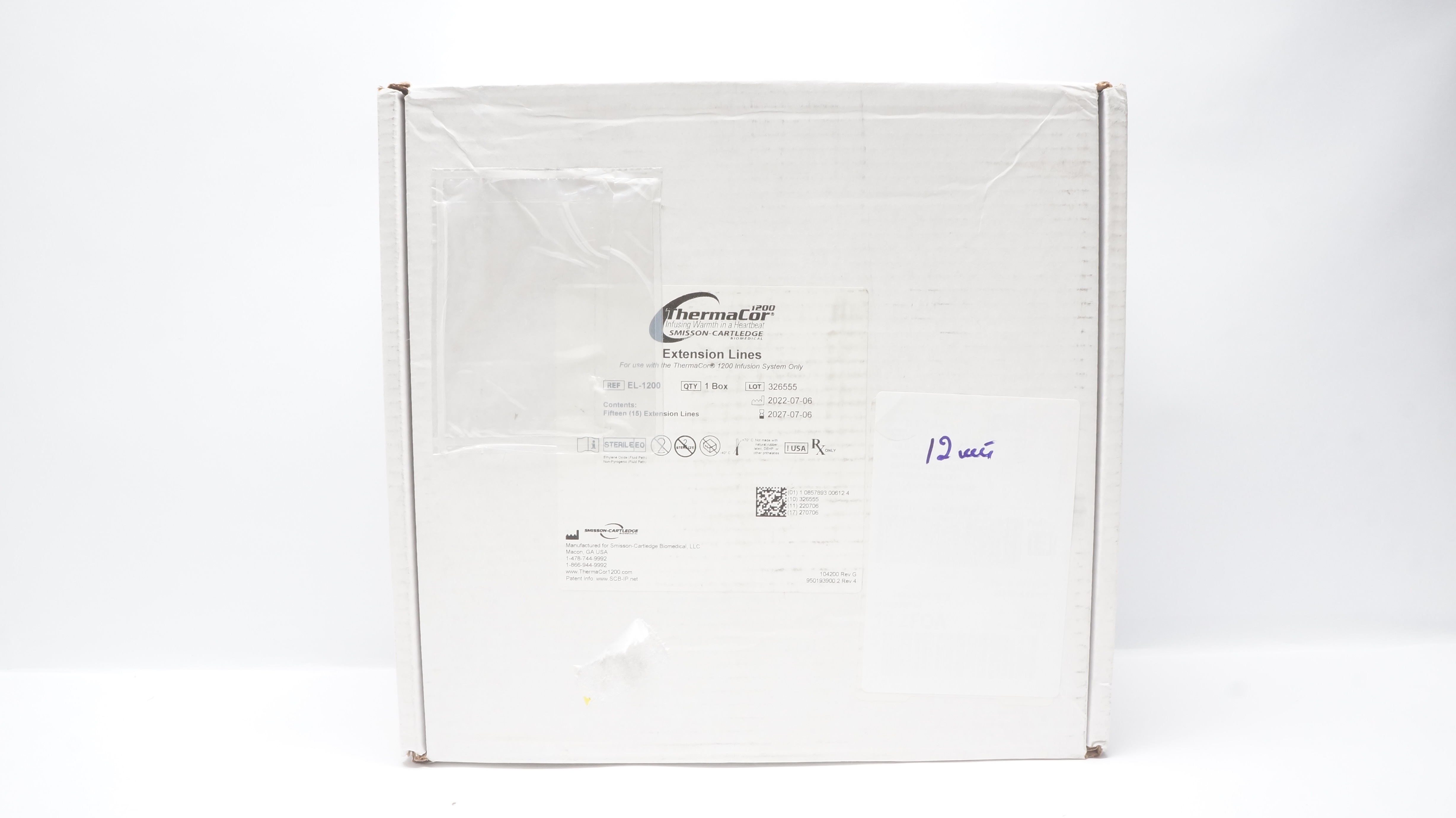 Smisson-Cartledge Biomedical EL-1200 ThermaCor Extension Line - Box of 15