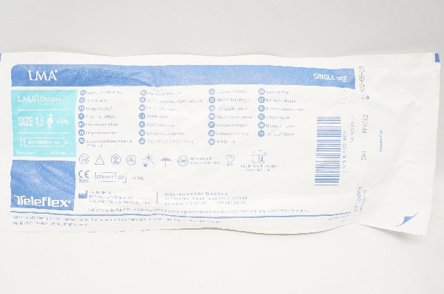 Teleflex 128015 LMA Unique Laryngeal Mask Size 1.5 5-10kg Air<7ml/60cm H2O (x)