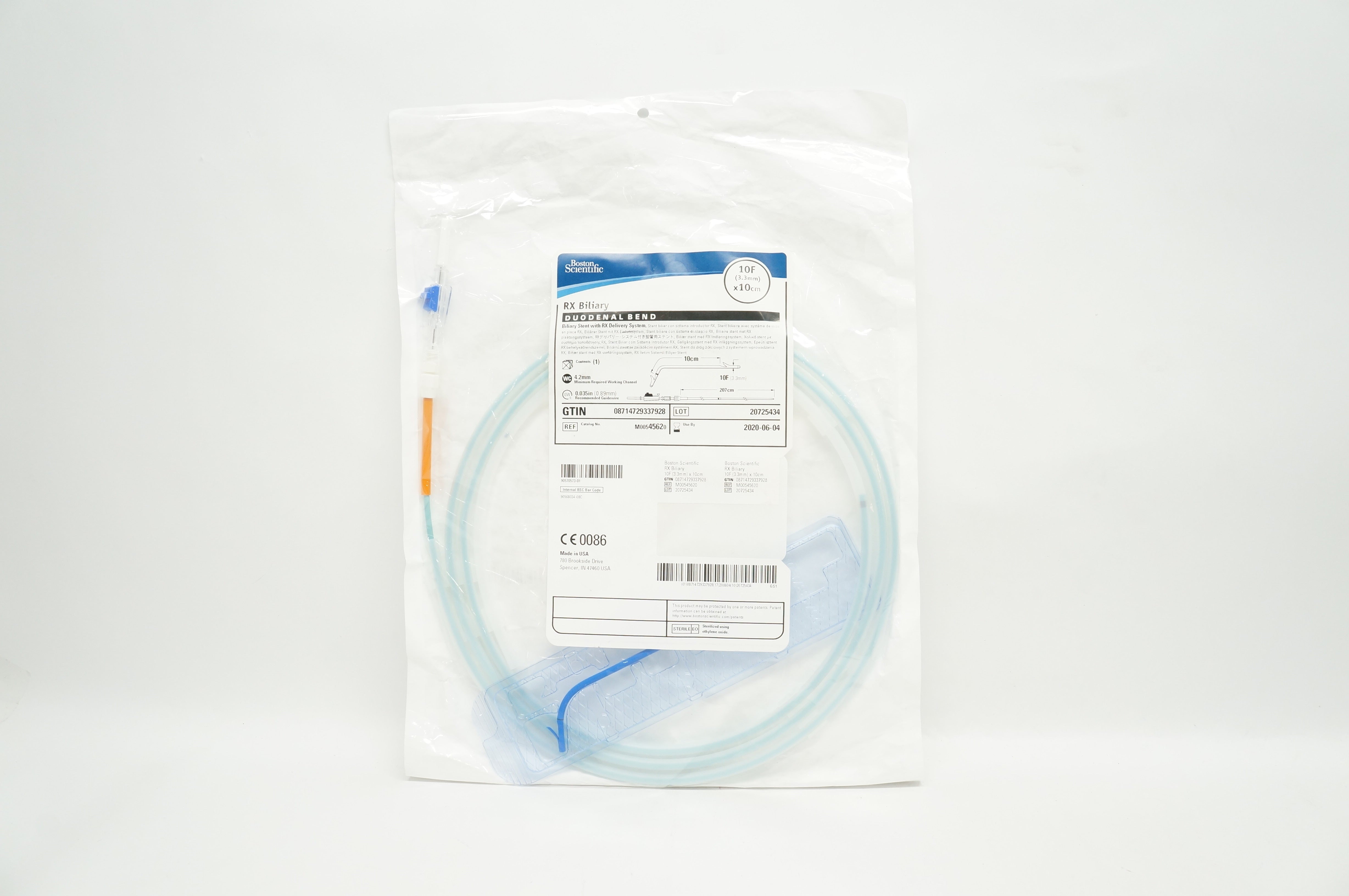 Boston Scientific M00545620 RX Biliary Duodenal Bend Stnt 10F x 10cm (x)