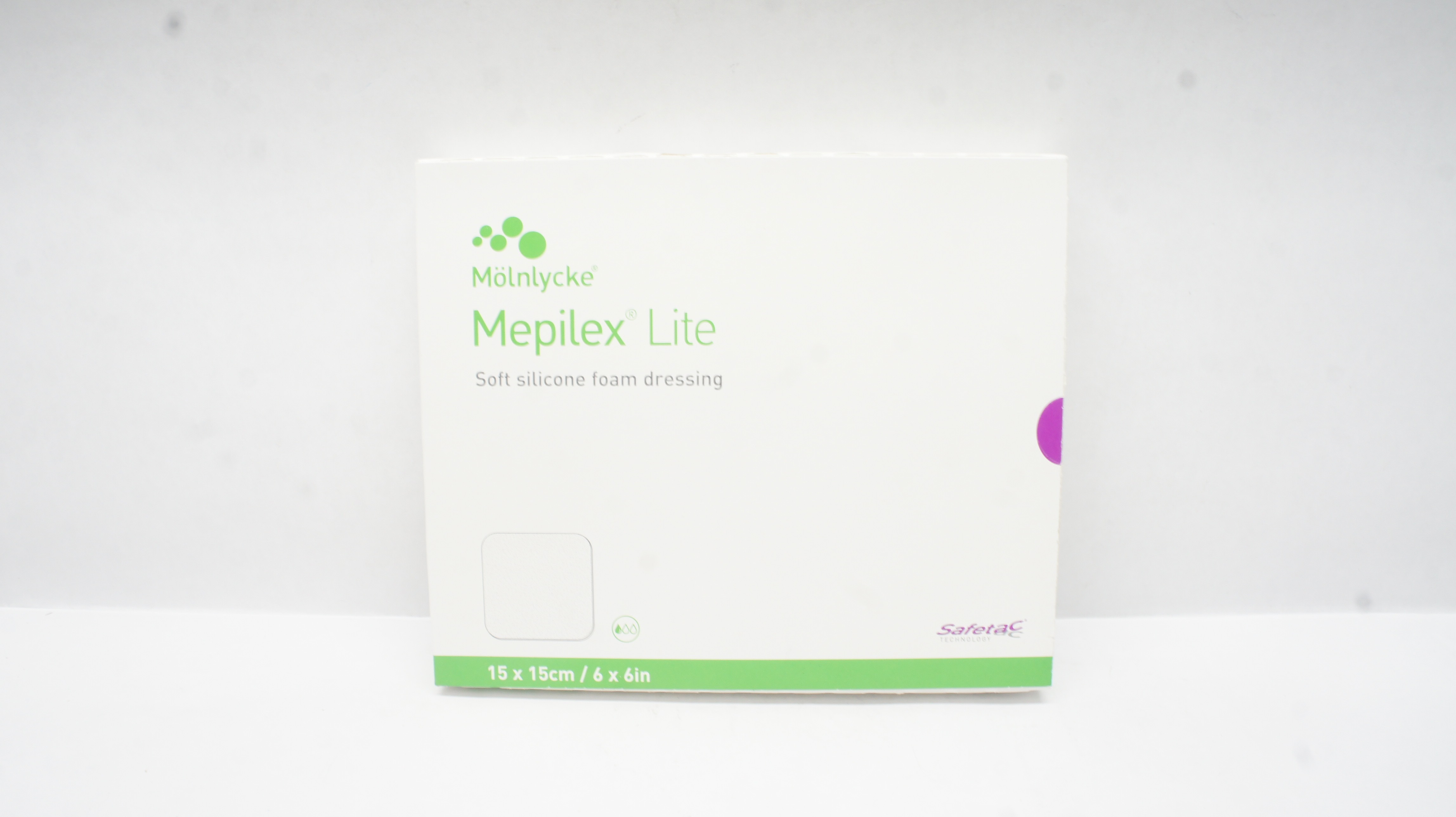 Molnlycke Health Care 284390 Mepilex Lite with Safetac Technology 6x6in-Box of 5