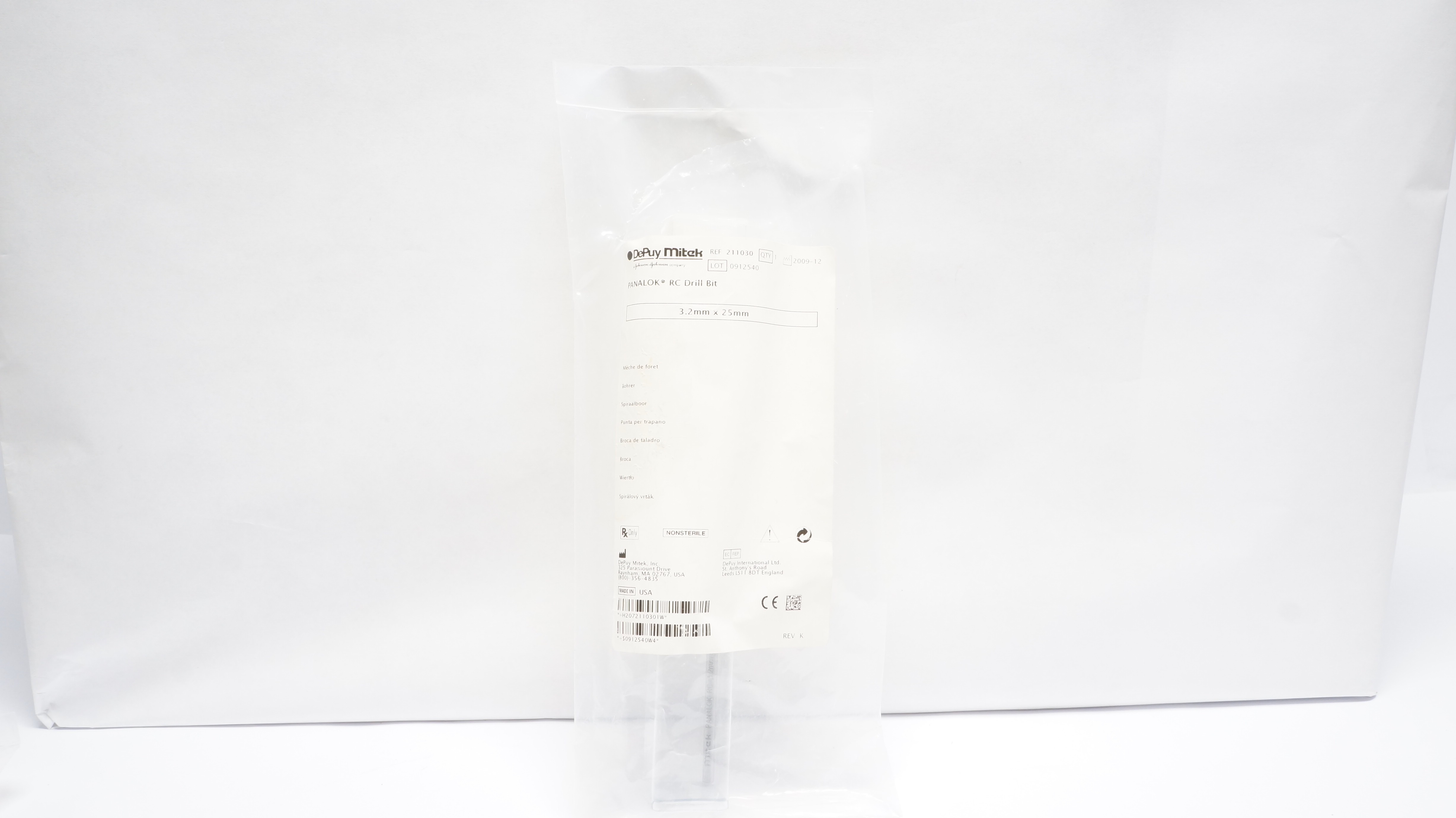 DePuy 211030 PANALOK RC Drill Bit 3.2mm x 25mm