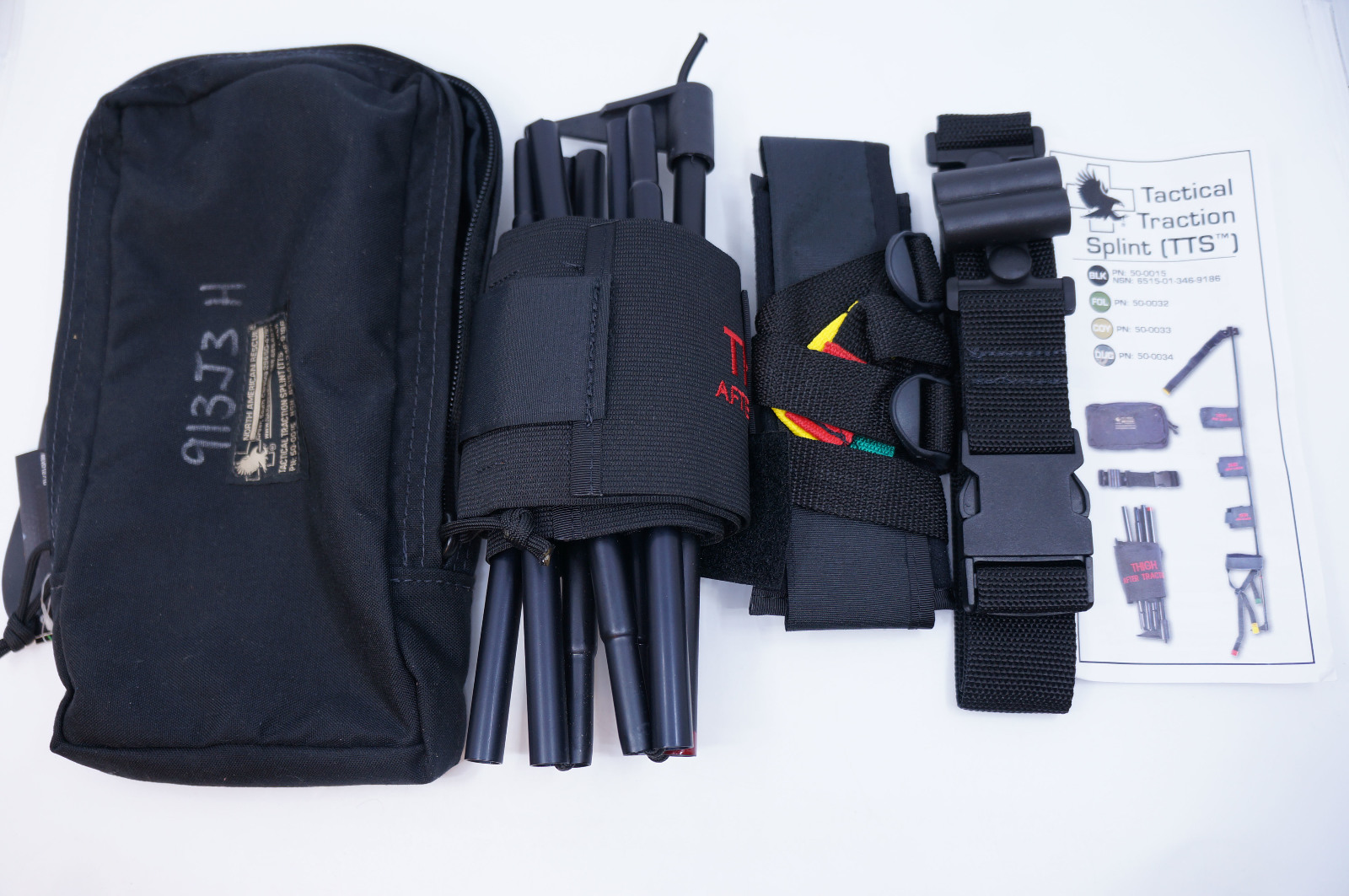North American Rescue 50-0015 TTS Tactical Traction Splint Black