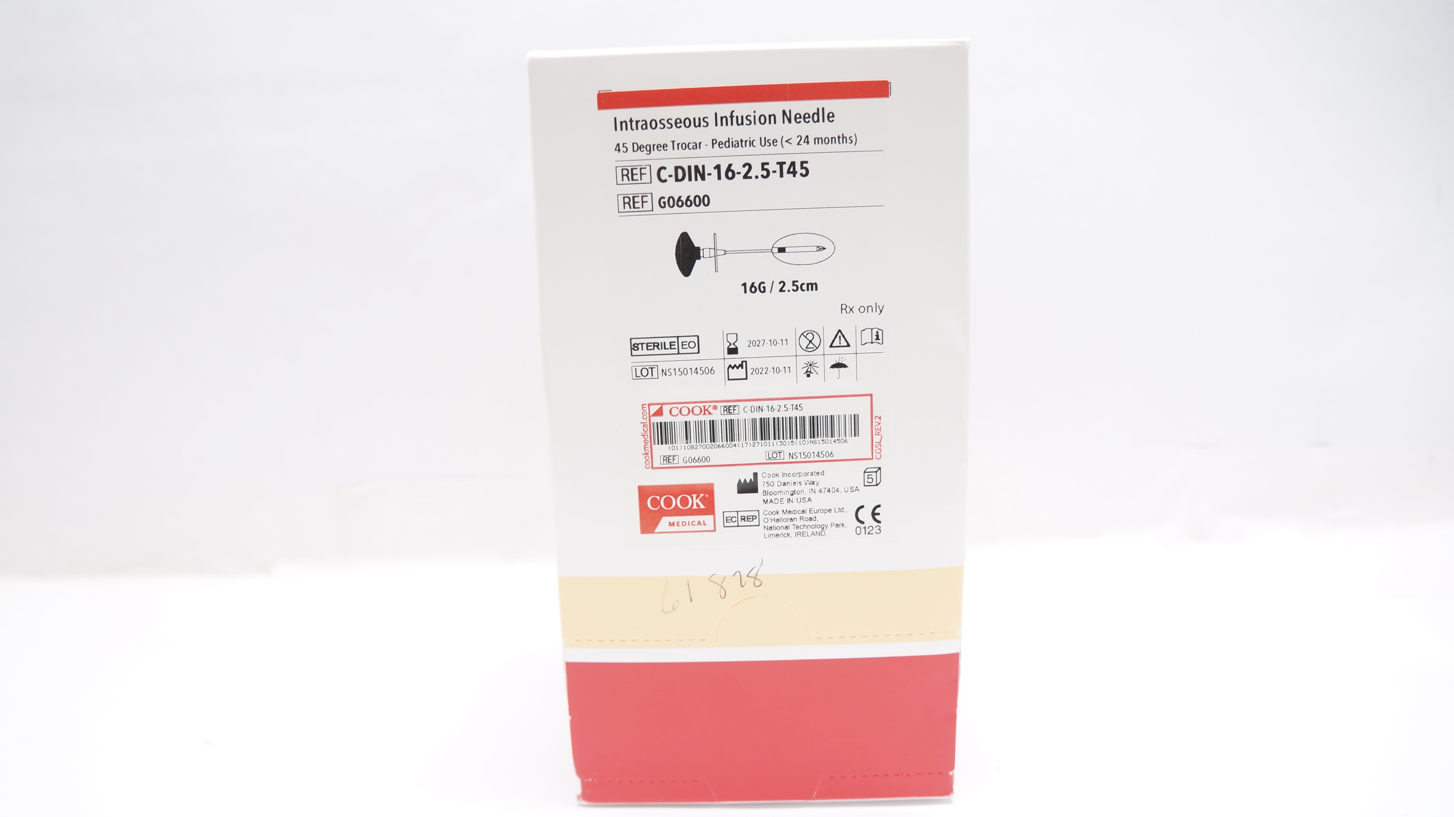 Cook Medical G06600 Intraosseous Infusion Ndle. 45 Degree Trocar - Box of 5