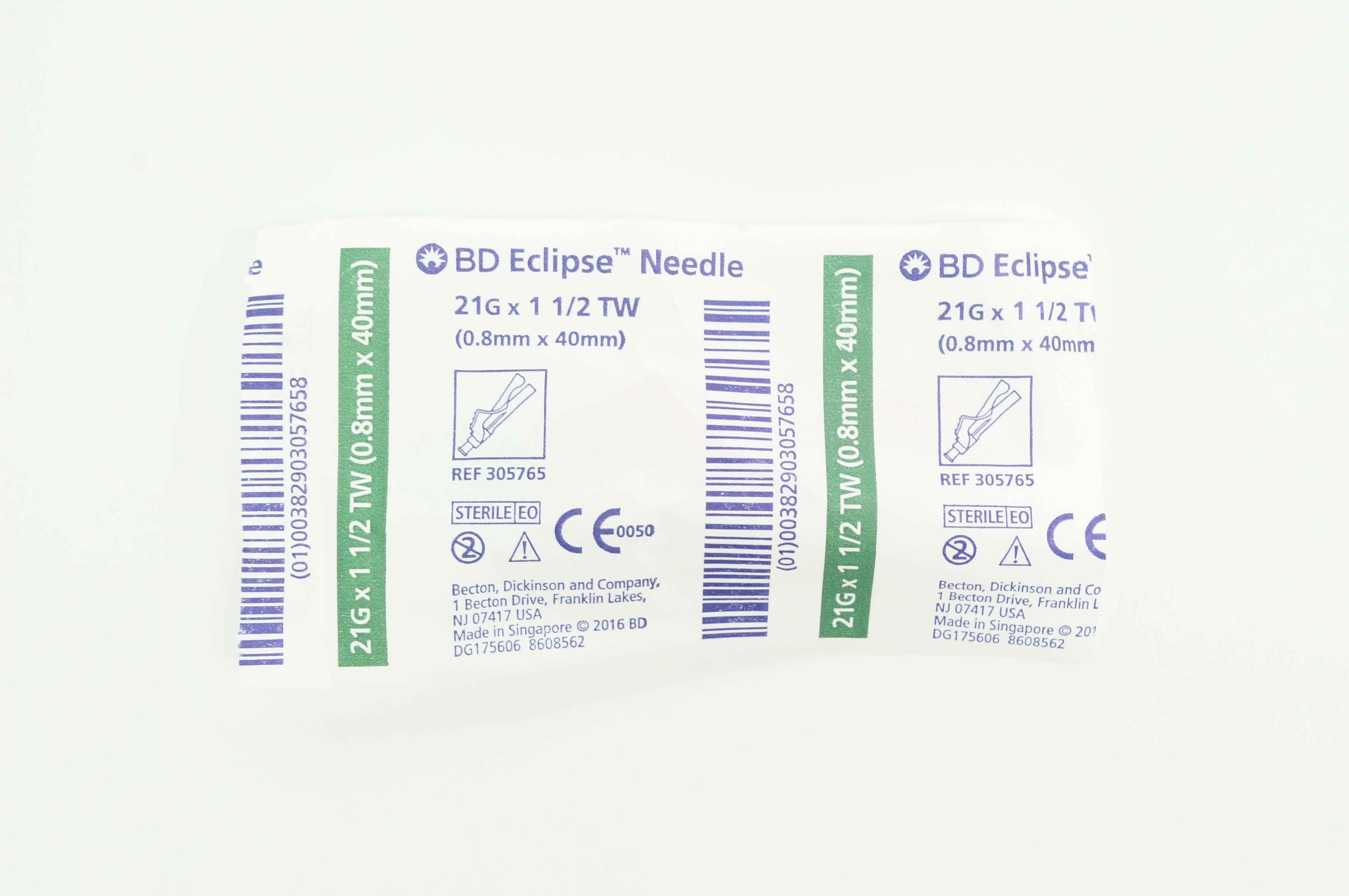 BD 305765 Eclipse Ndle 21G x 1-1/2TW