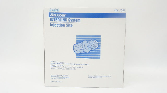 Baxter 2N3399 Interlink Injection Site Sterile Nonpiryrogenic - Box of 200