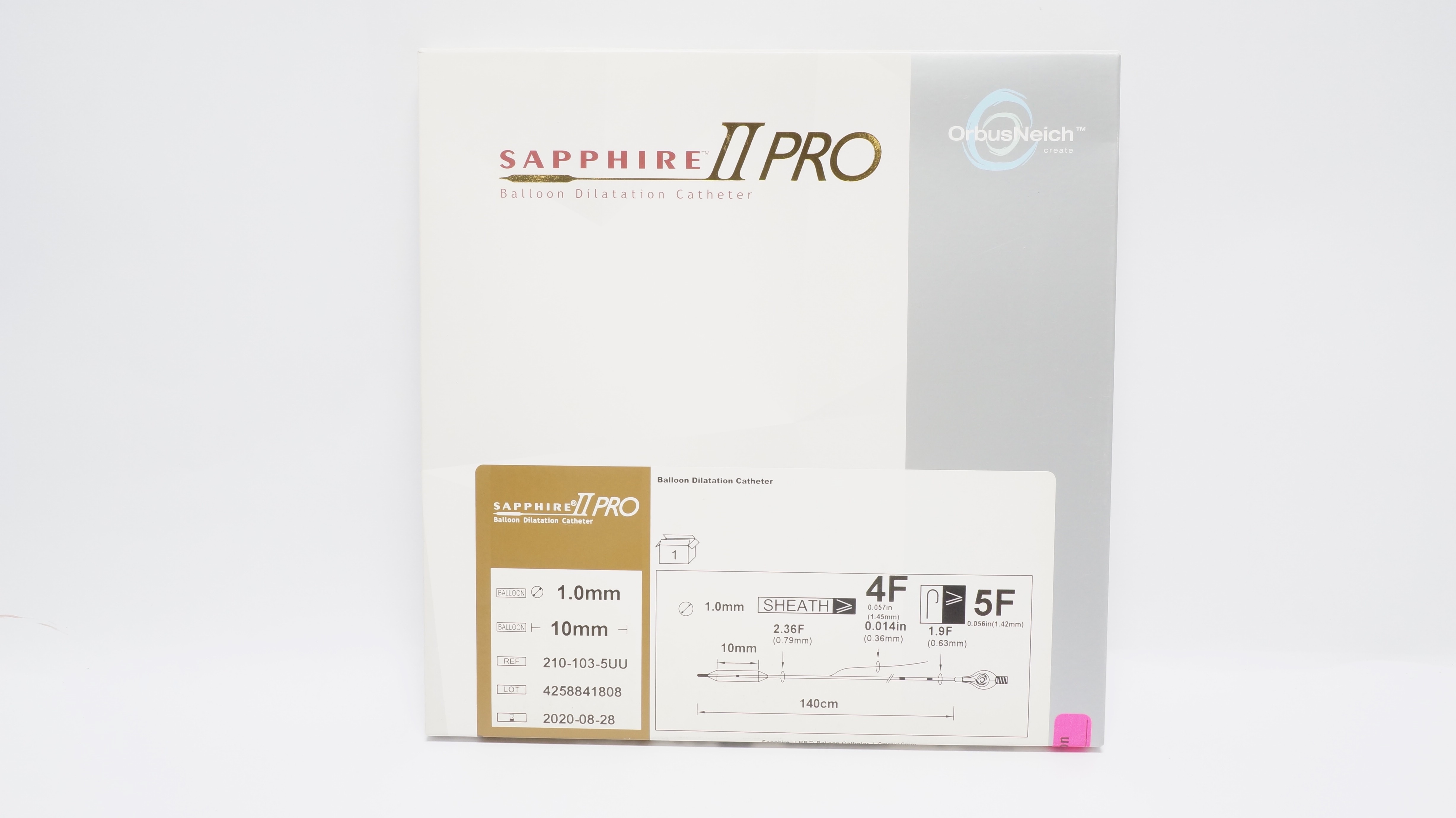 ORBUSNEICH 210-103-5UU SAPPHIRE II PRO Balloon Cath. 1.0mm x. 10mm (x)