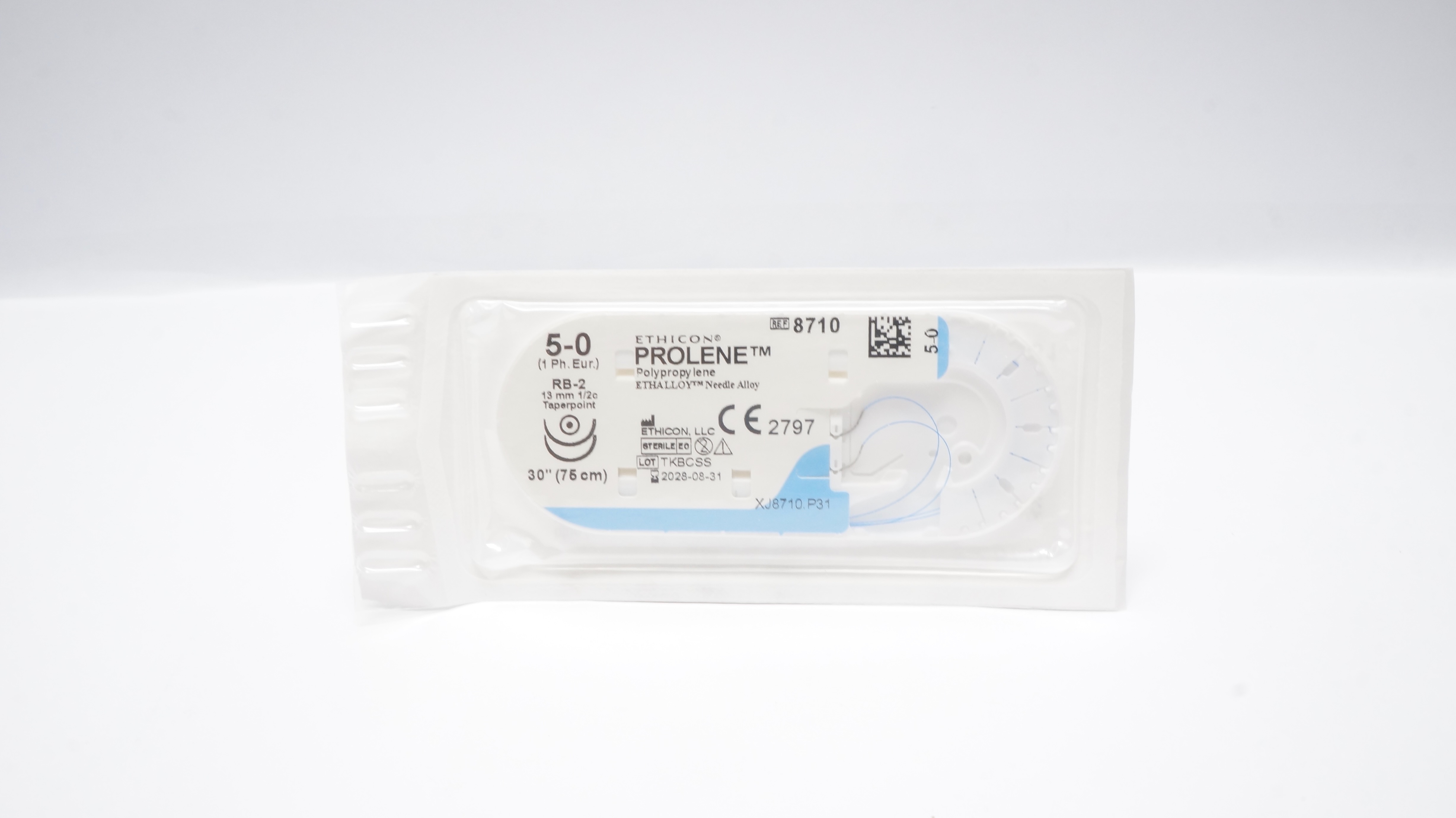 Ethicon 8710 5-0 PROLENE, RB-2, 13mm 1/2c Taperpoint, 30inch