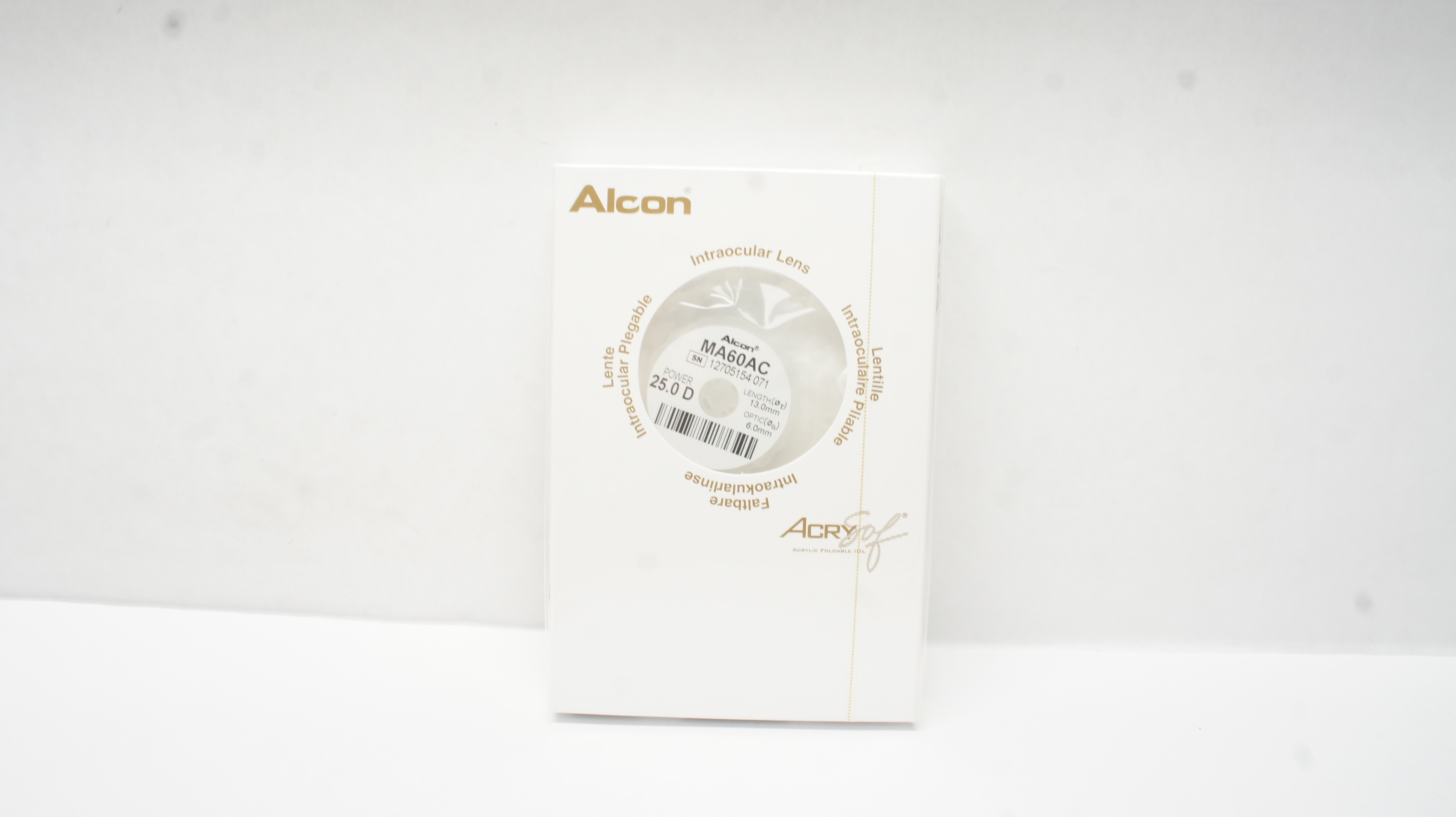 Alcon MA60AC AcrySof Soft Acrylic Multipiece 25.0D, L. 13.0mm, Optic 6.0mm (x)