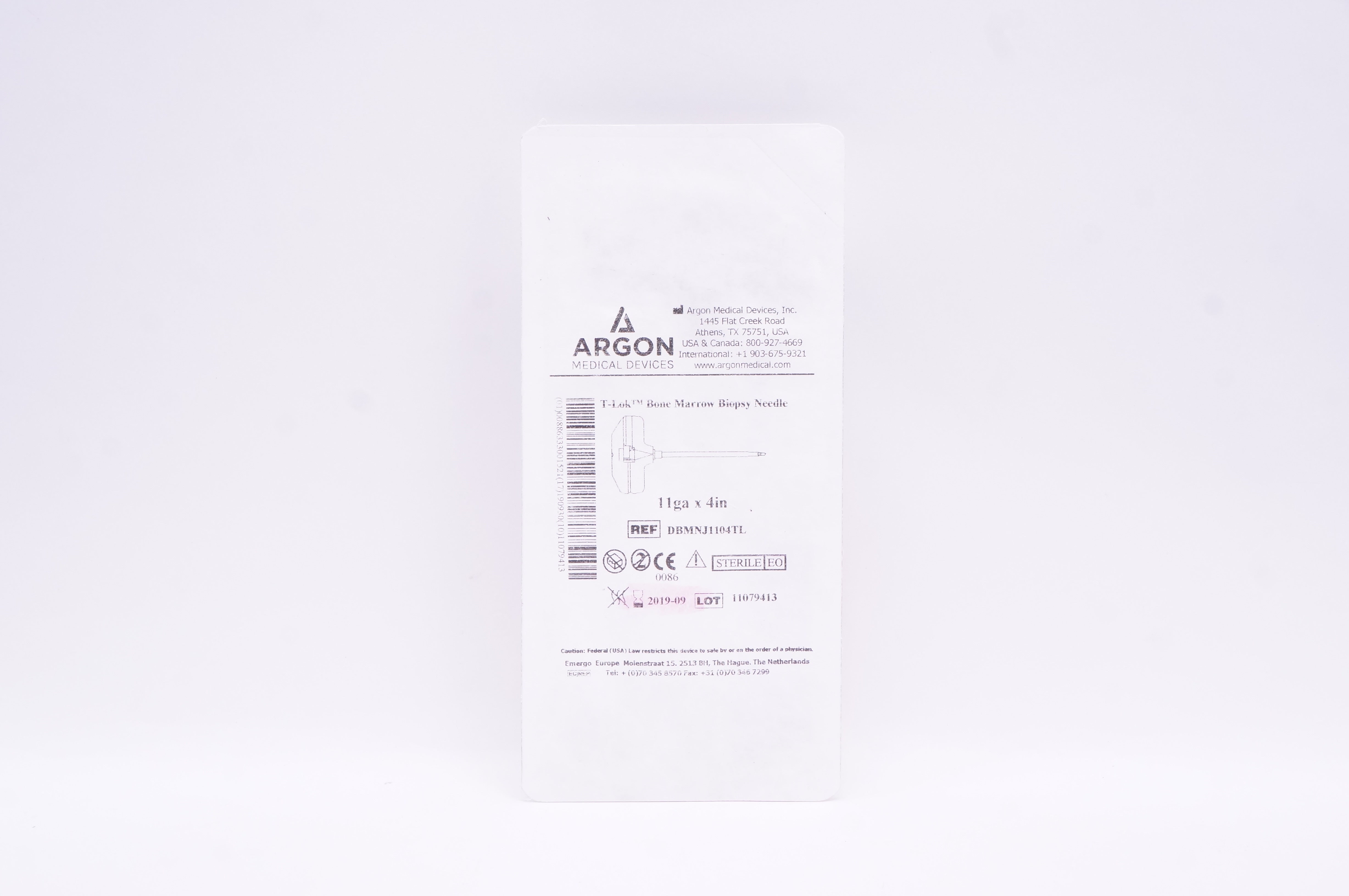 Argon DBMNJ1104TL T-Lok Bone Marrow Biopsy Ndle. 11ga x 4inch (x)