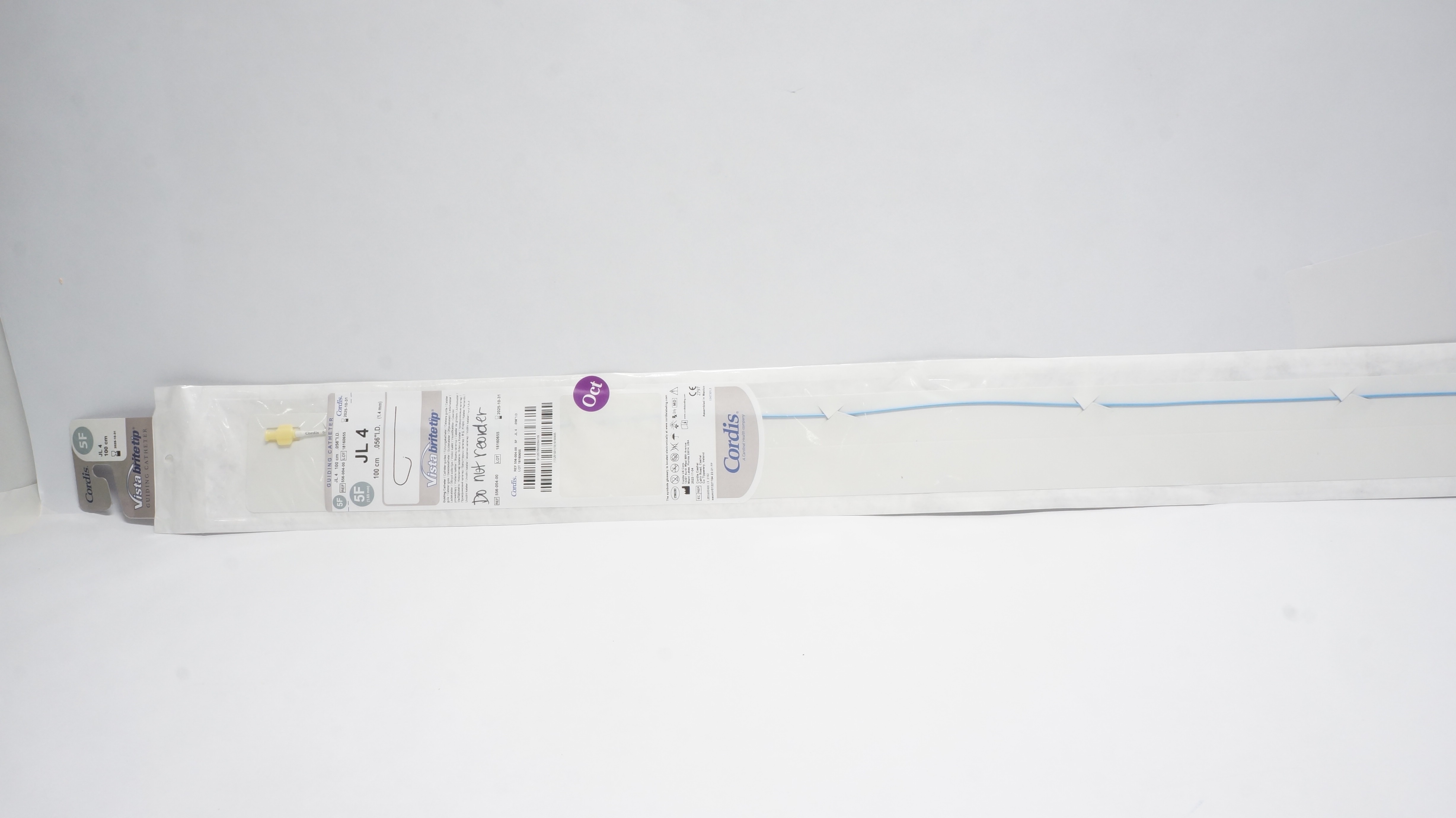 Cordis 556-004-00 Vista Brite Tip Guiding Cath. JL 4, 5F x .056inch x 100cm (x)