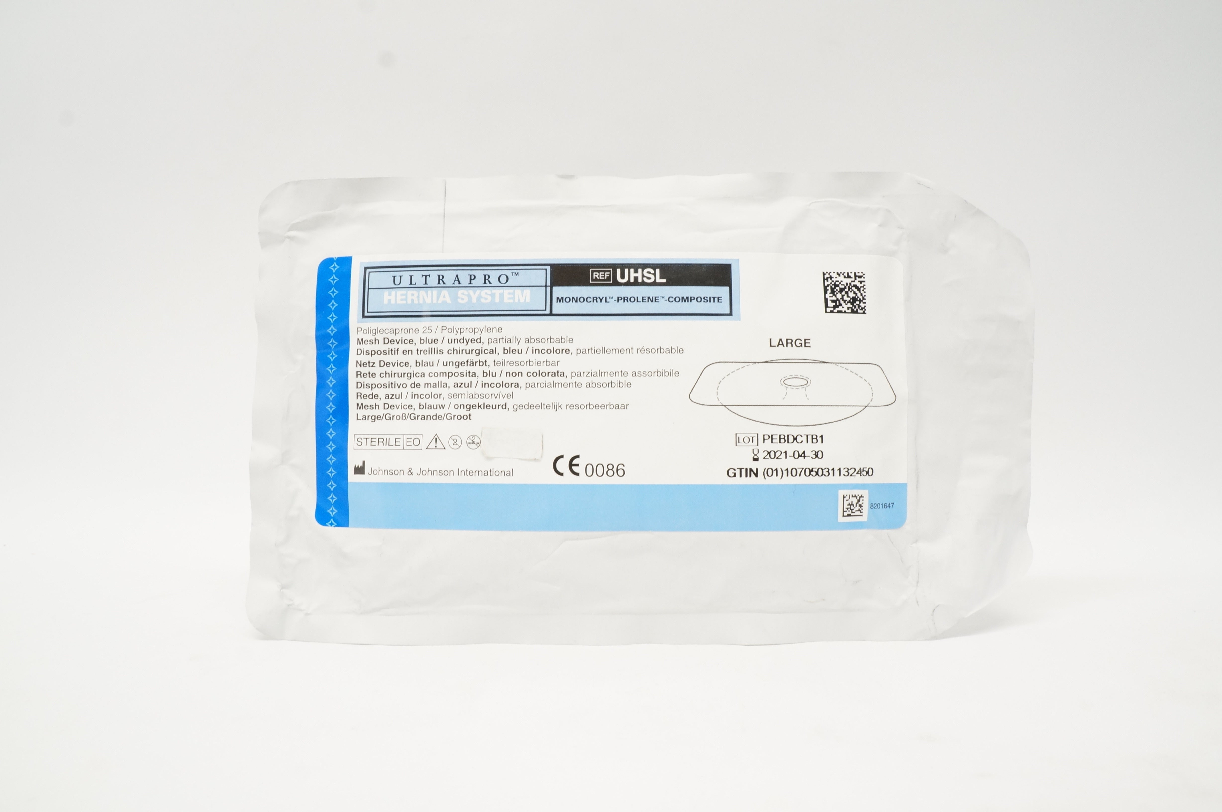 Johnson&Johnson UHSL UltraPro Hernia System, Large (x)