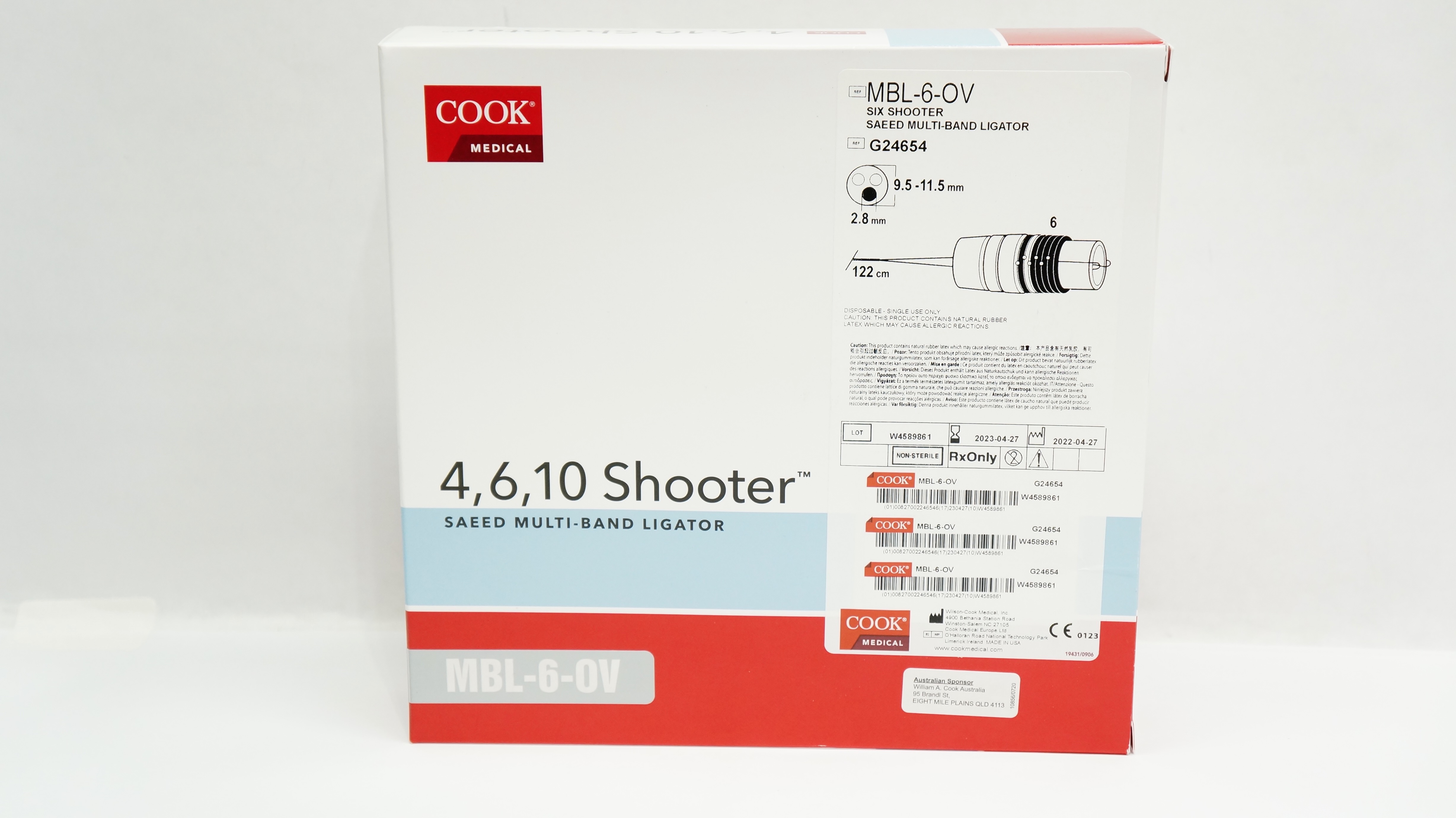 Cook Medical G24654 Six Shooter Saeed Multi-Band Ligator 122cm (x)