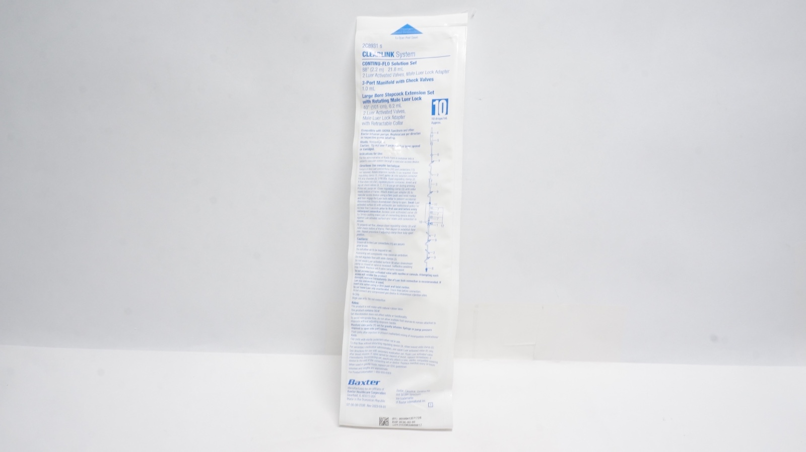 Baxter 2C8931 CLEARLINK System CONTINU-FLO Solution Set 88in
