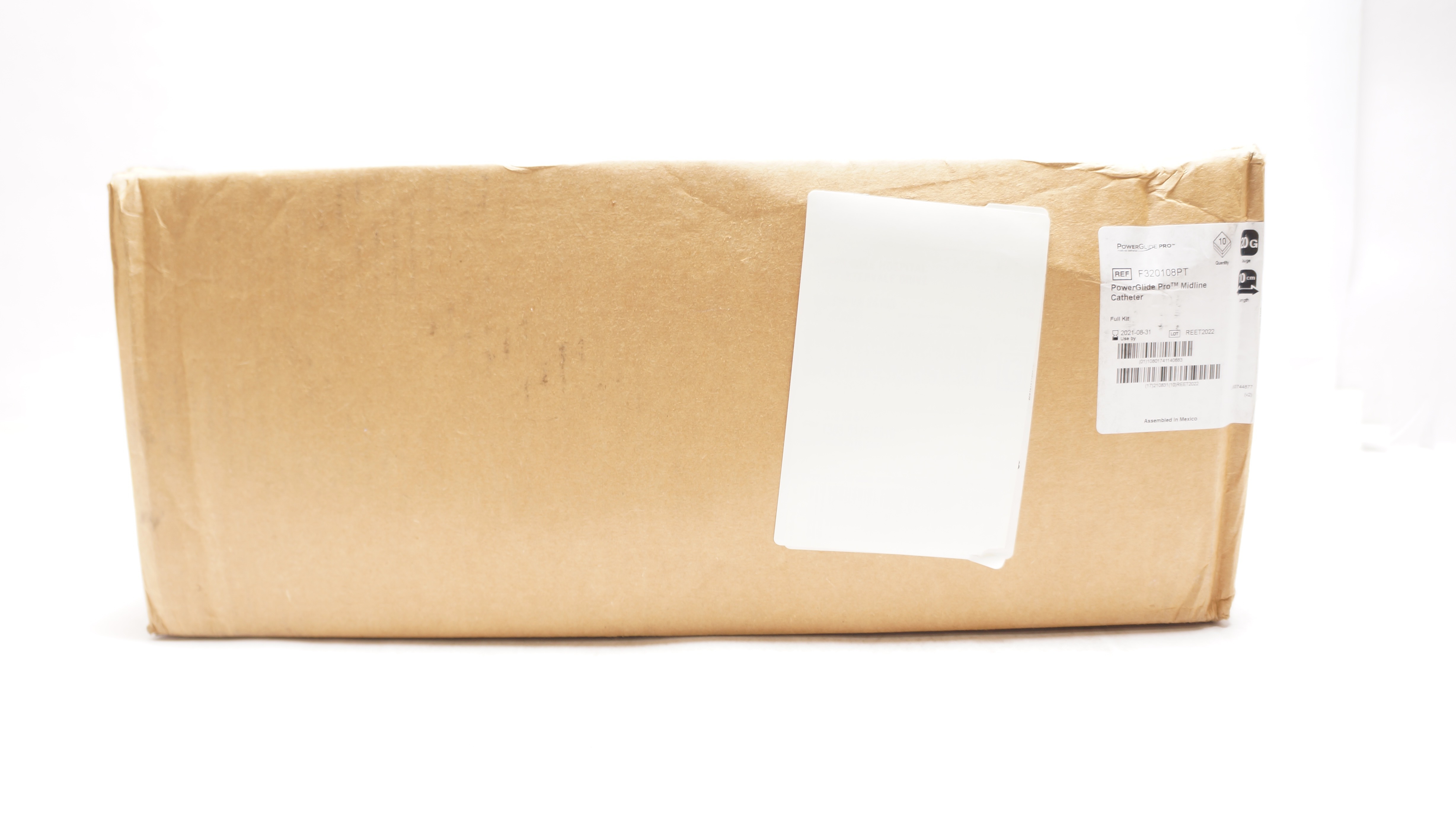 Bard F320108PT PowerGlide Pro Midline Cath. 20G x 10cm (x) - Box of 10