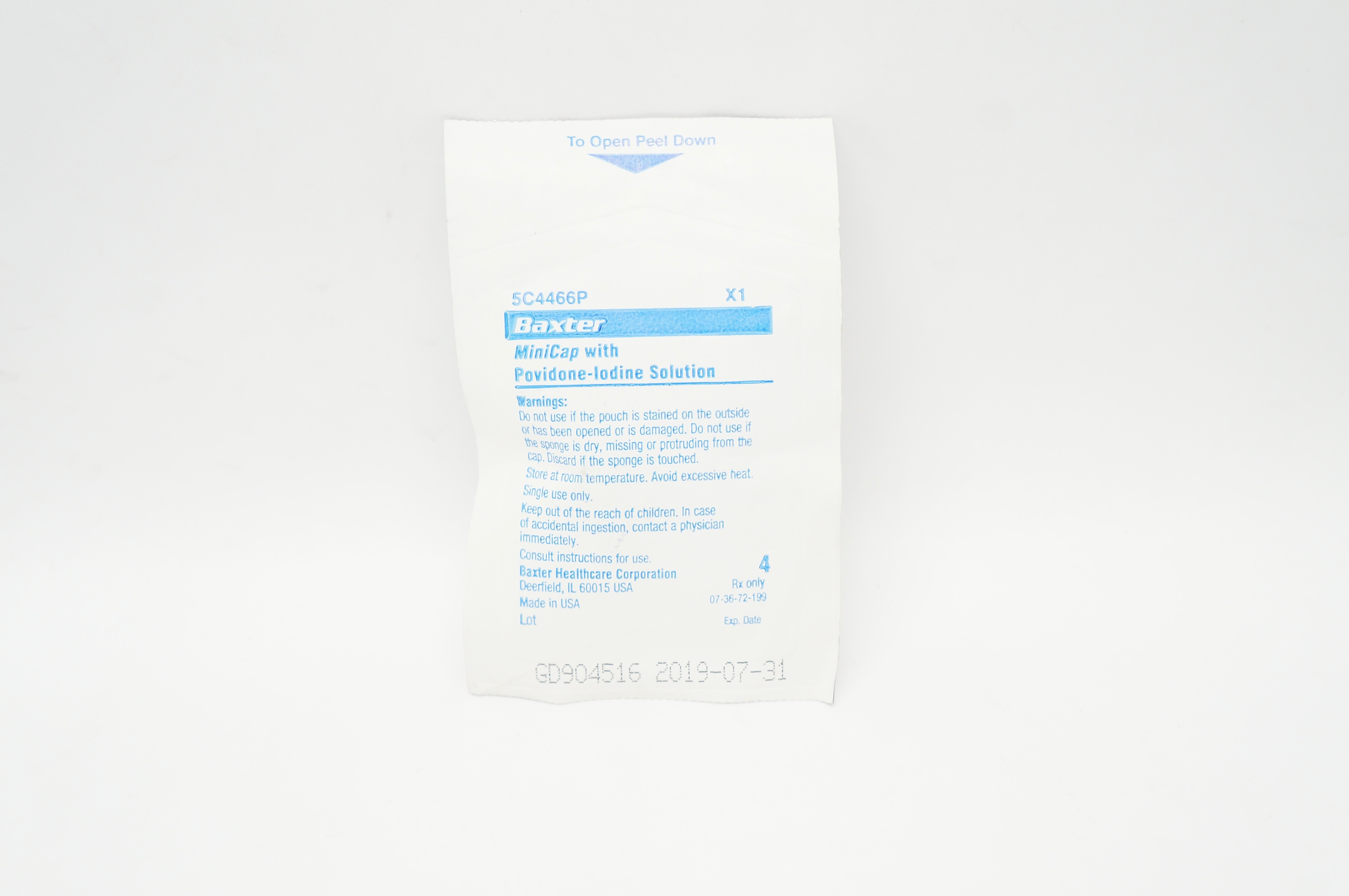 Baxter 5C4466P MiniCap with Povidone-Iodine Solution (x)