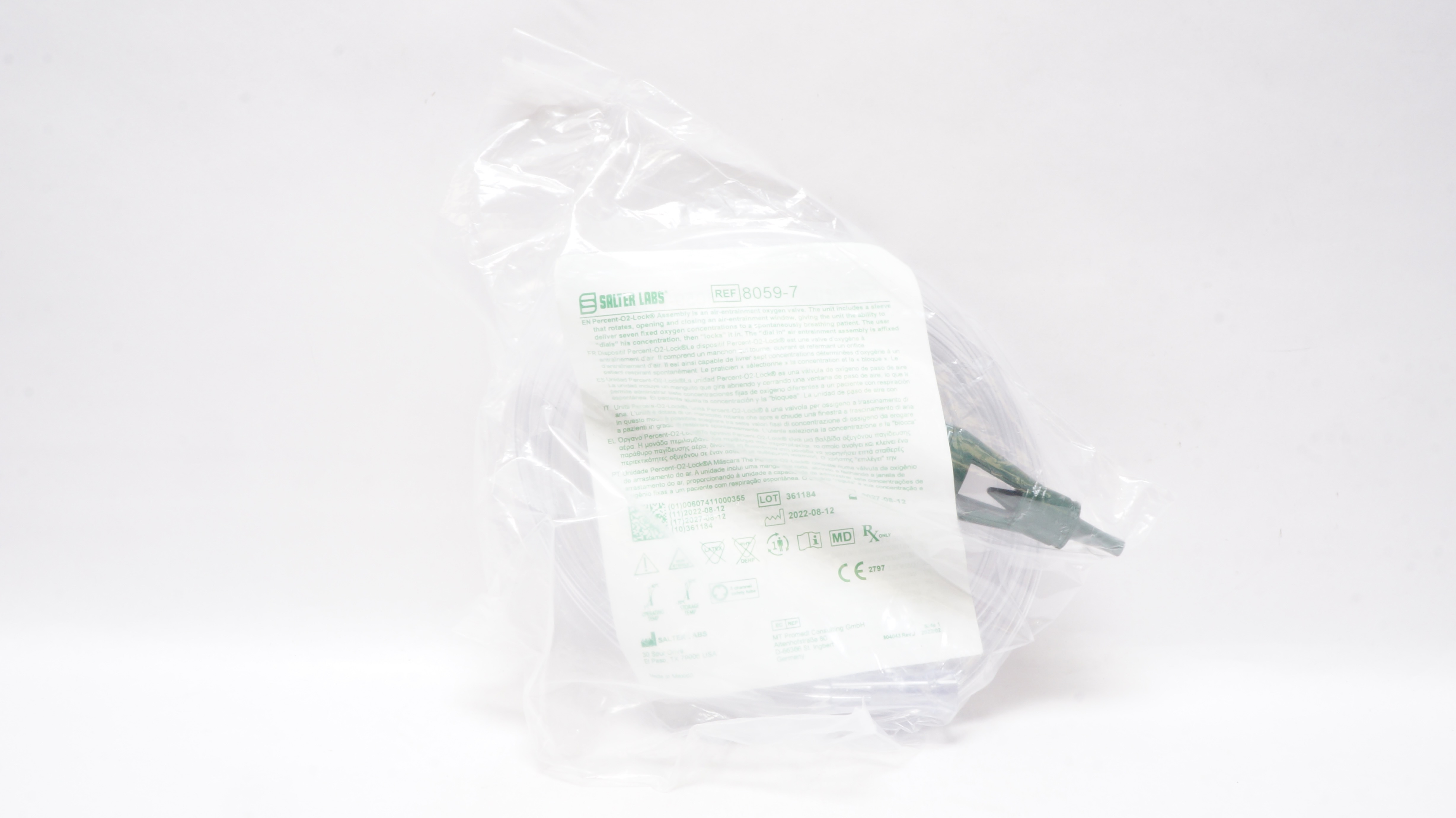 Salter Labs 8059-7 Percent-O2-Lock Air-Entrainment Oxygen Valve