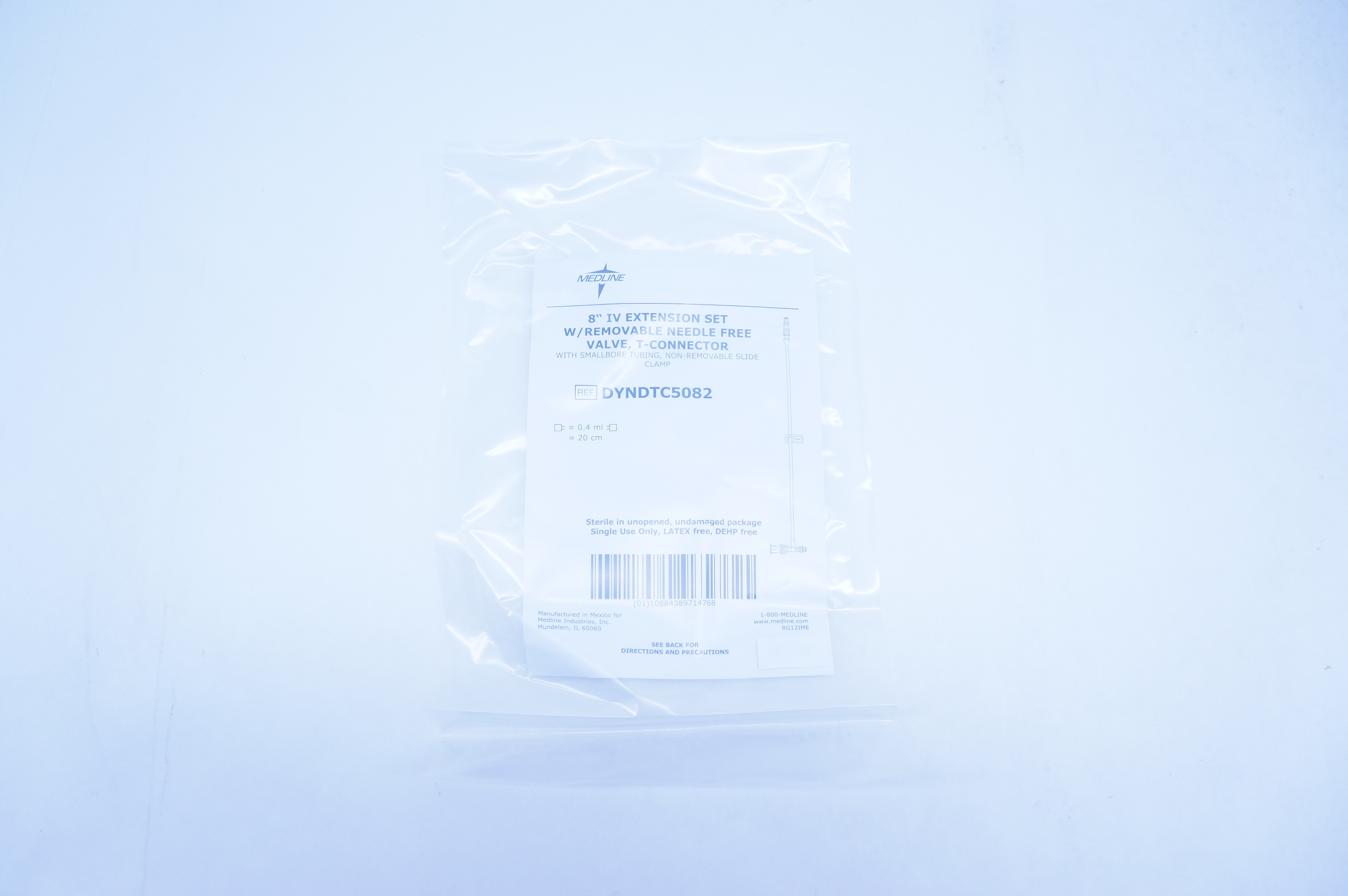 Medline DYNDTC5082 IV Extension Set 8 inch 0.4ml 20cm