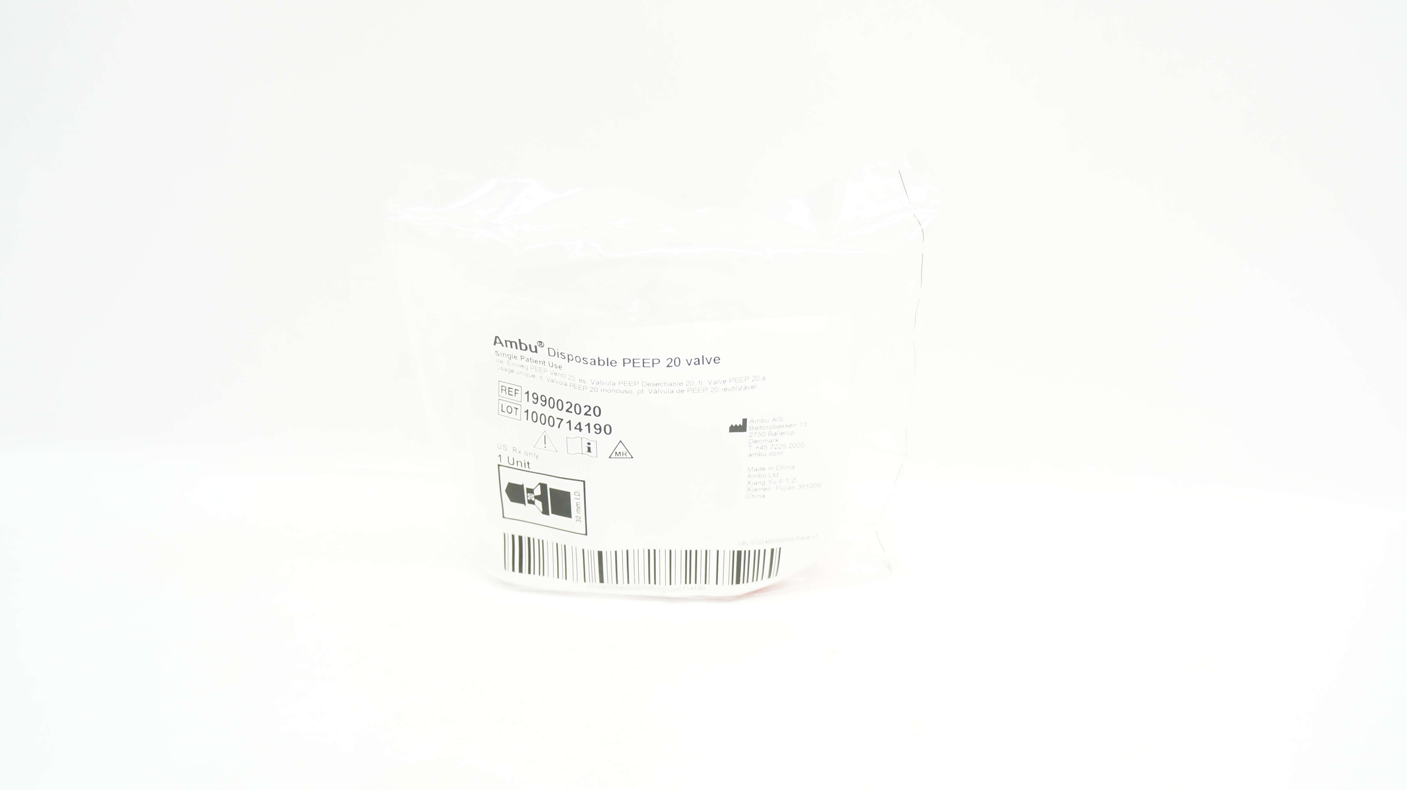 AMBU 199002020 Disposable PEEP 20 Valve 30mm I.D.